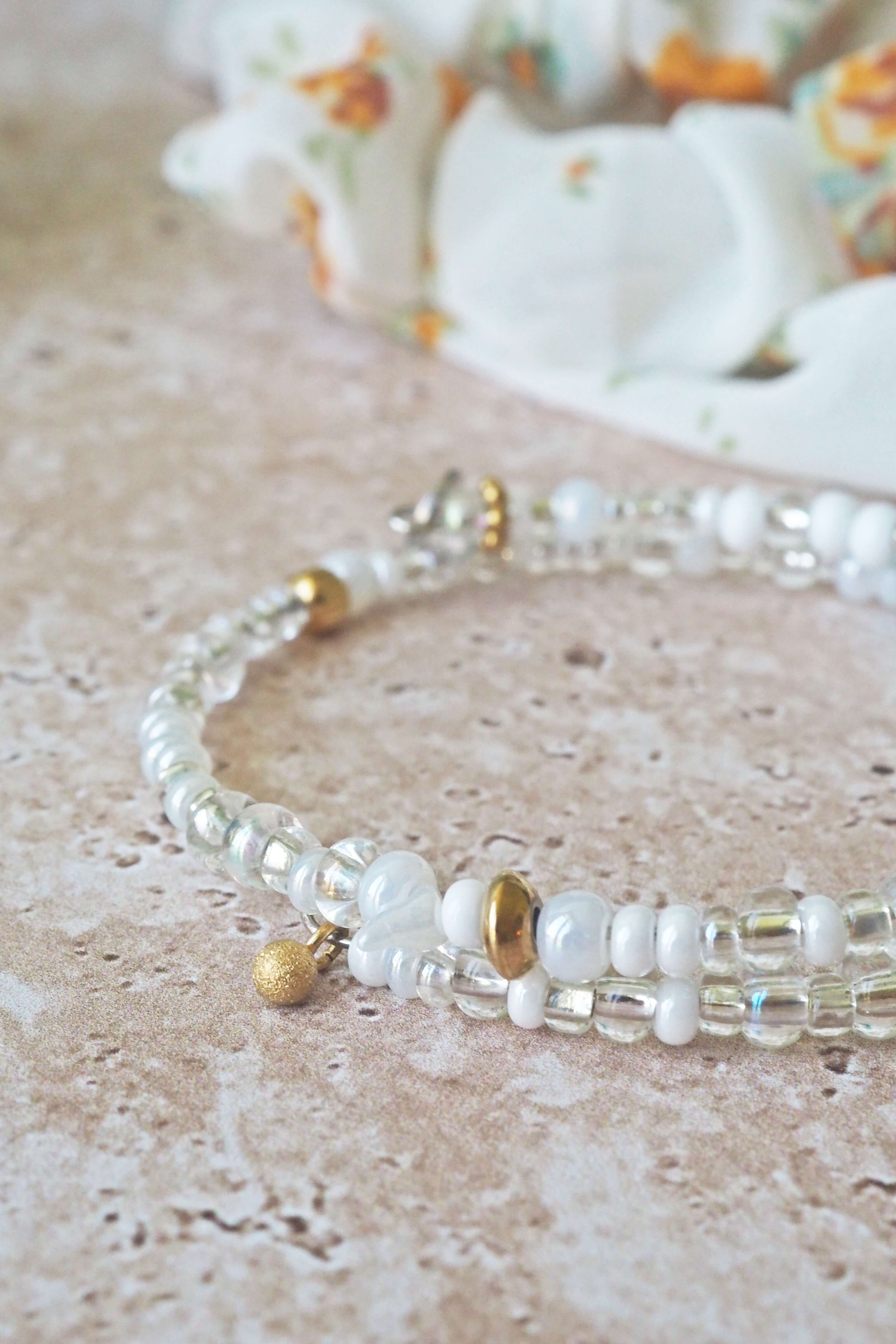 bracelet paulette philomène verre filé goutte artisanat réglable coloré bijoux perles (16)