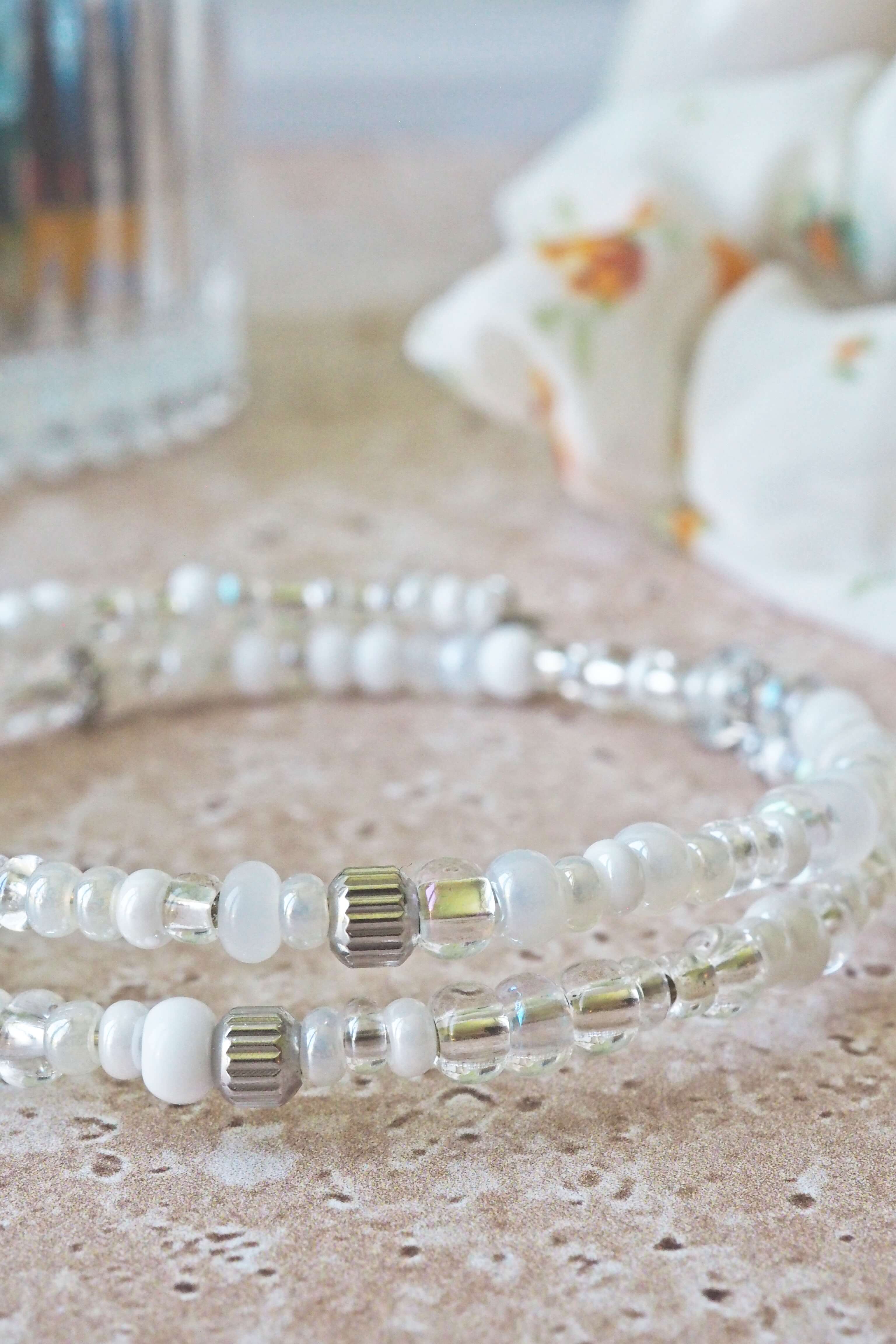 bracelet paulette philomène verre filé goutte artisanat réglable coloré bijoux perles (22)