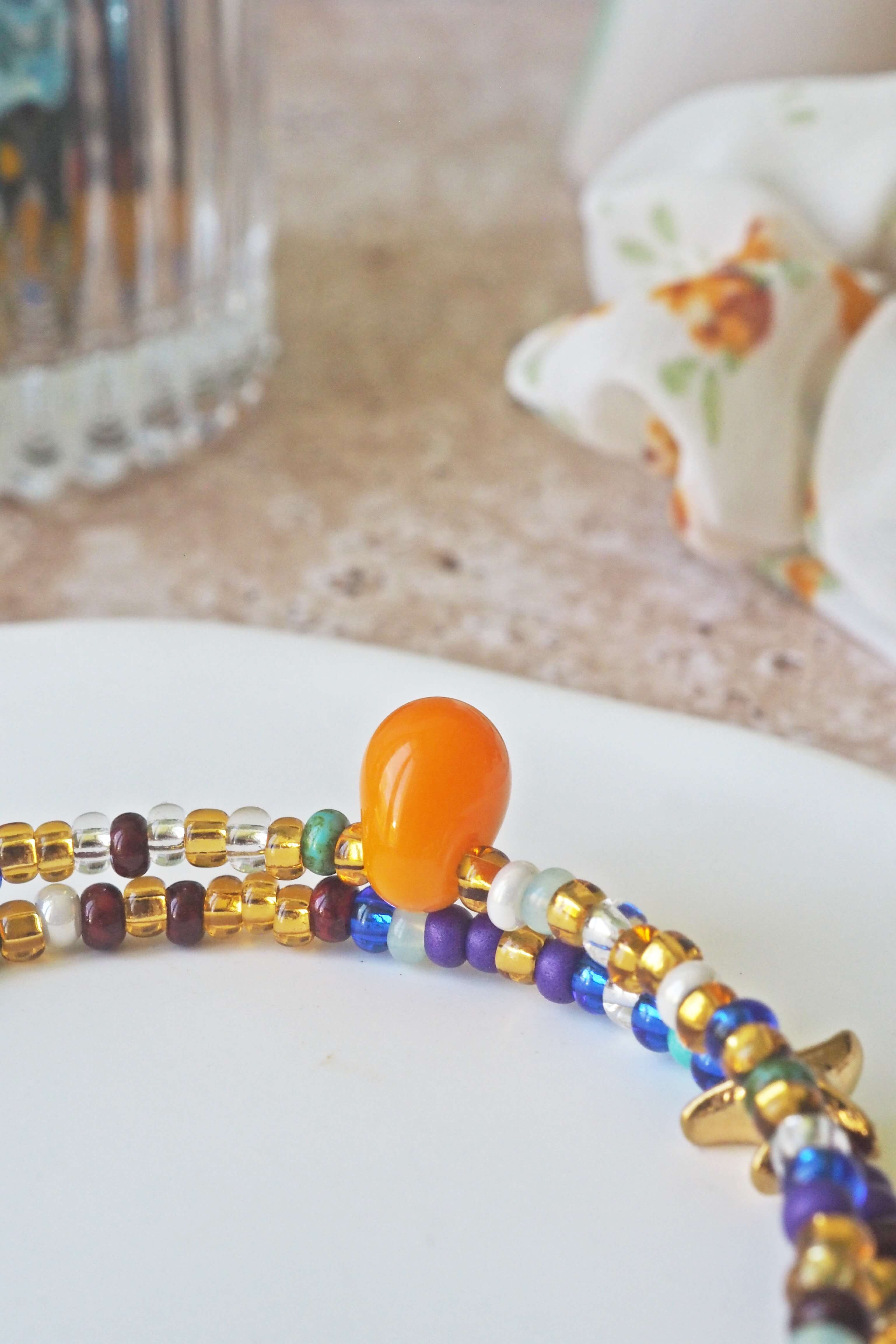 bracelet paulette philomène verre filé goutte artisanat réglable coloré bijoux perles (3)