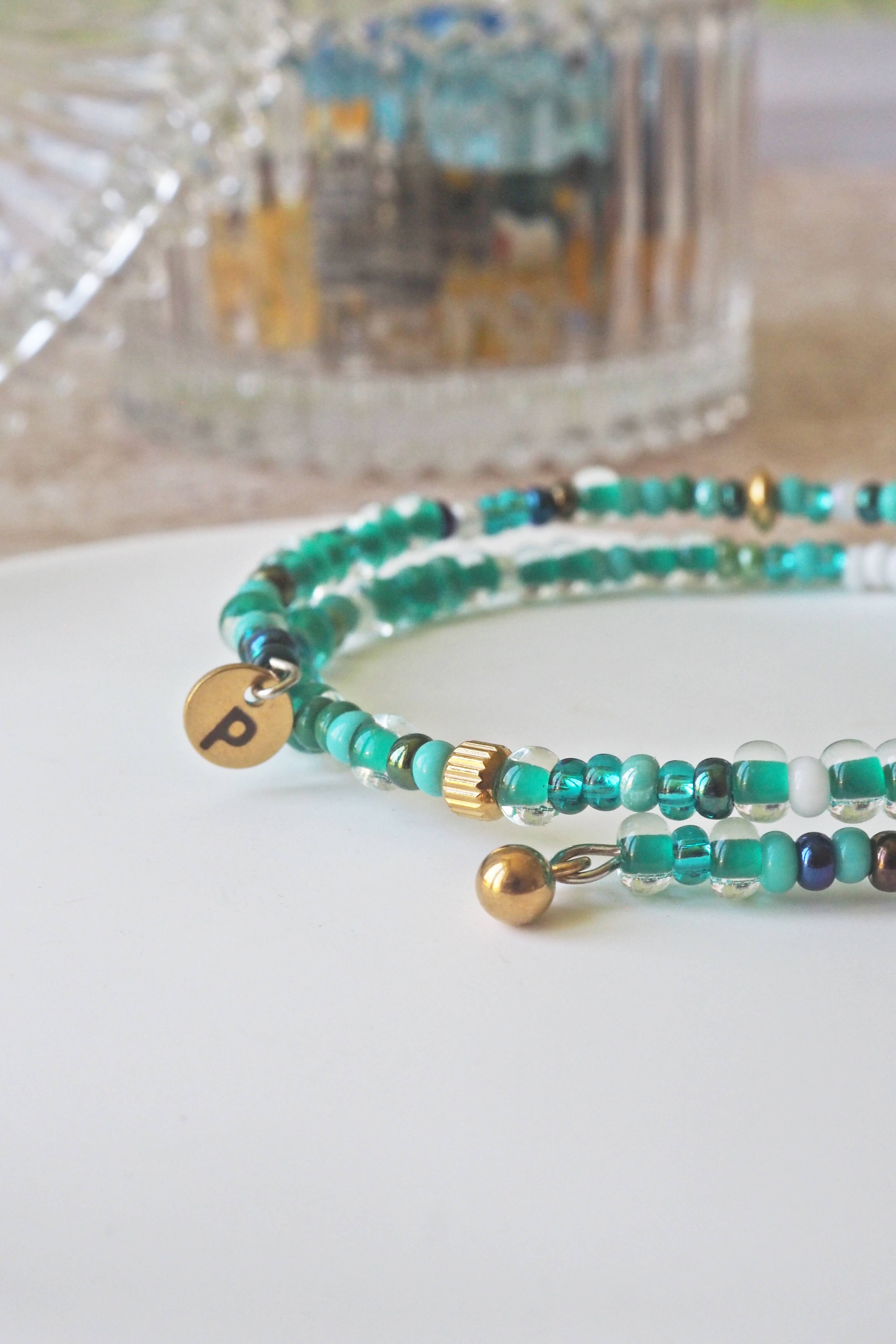 bracelet paulette philomène verre filé goutte artisanat réglable coloré bijoux perles (32)