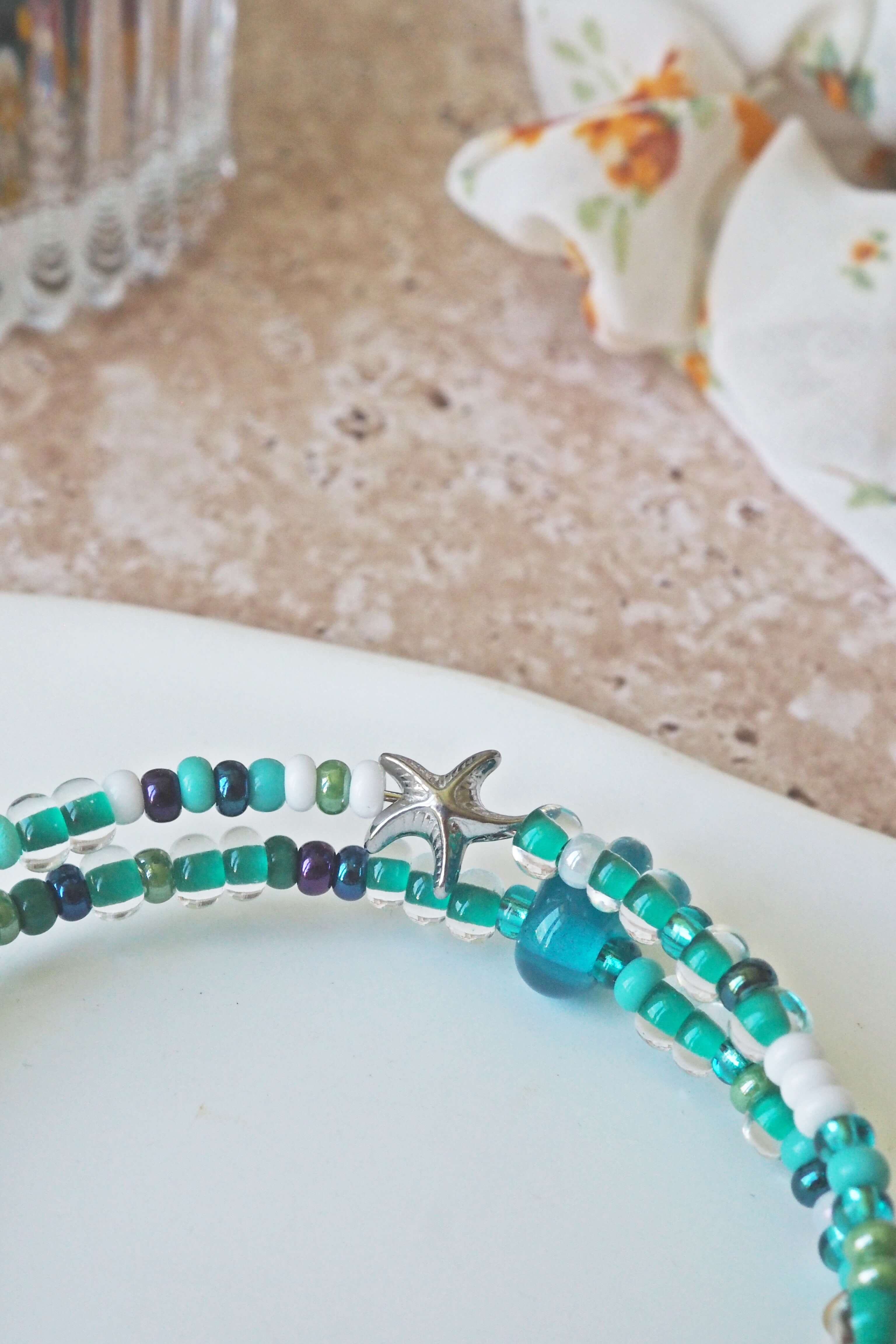 bracelet paulette philomène verre filé goutte artisanat réglable coloré bijoux perles (33)