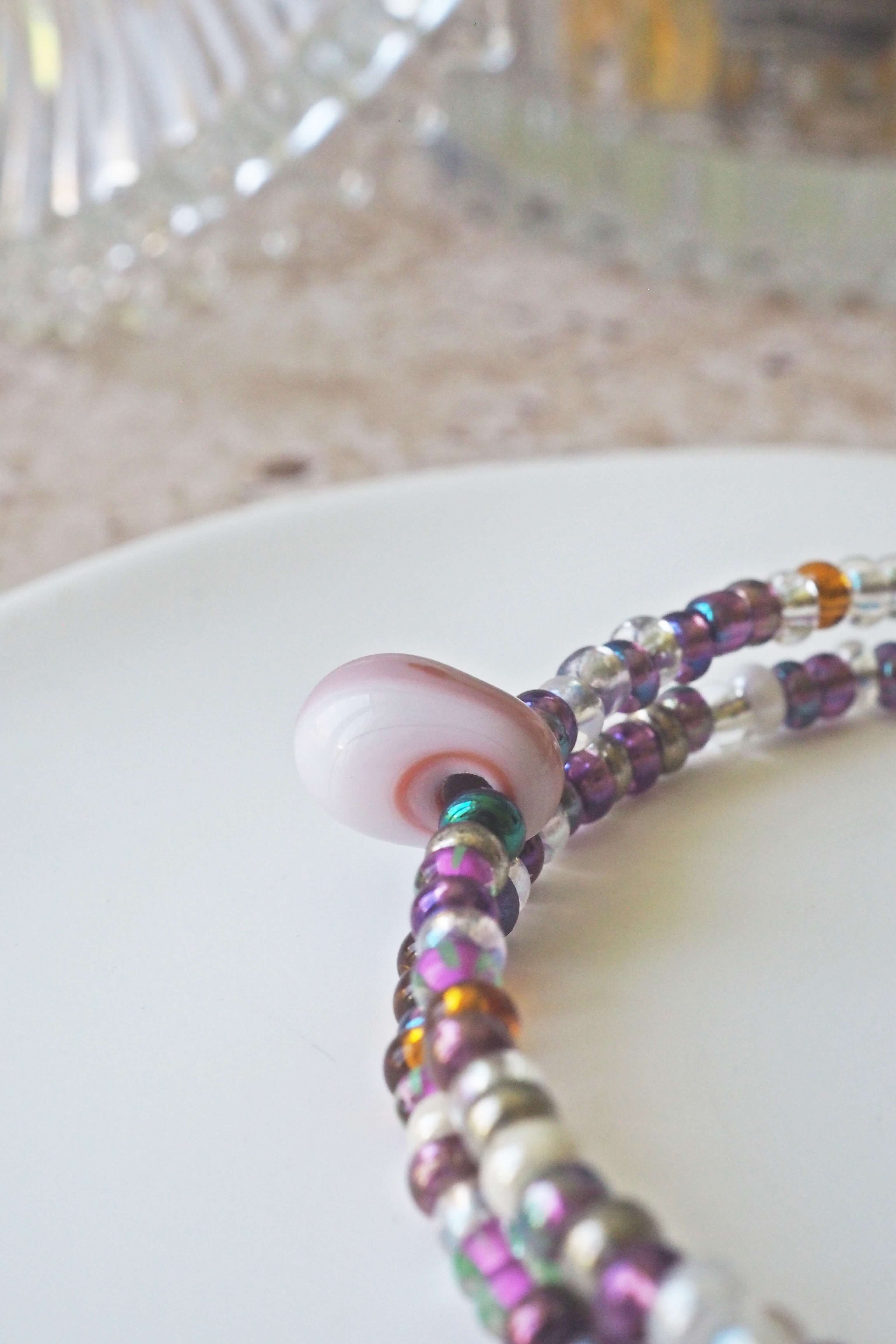 bracelet paulette philomène verre filé goutte artisanat réglable coloré bijoux perles (37)