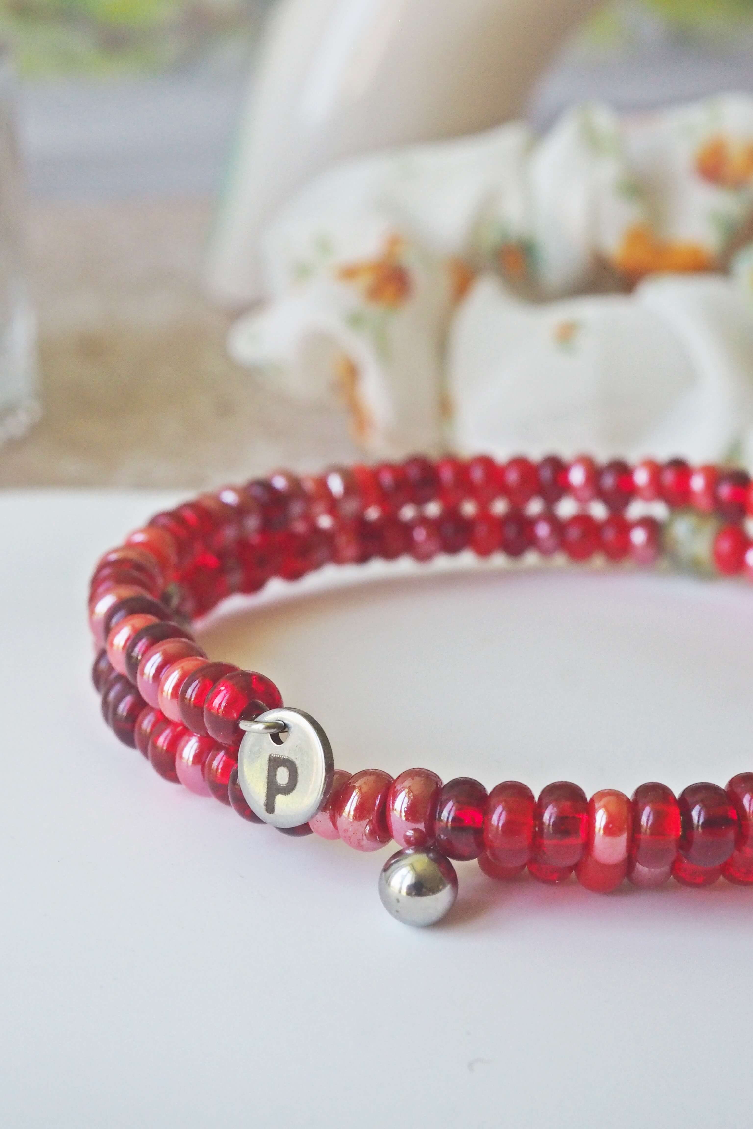 bracelet paulette philomène verre filé goutte artisanat réglable coloré bijoux perles (6)