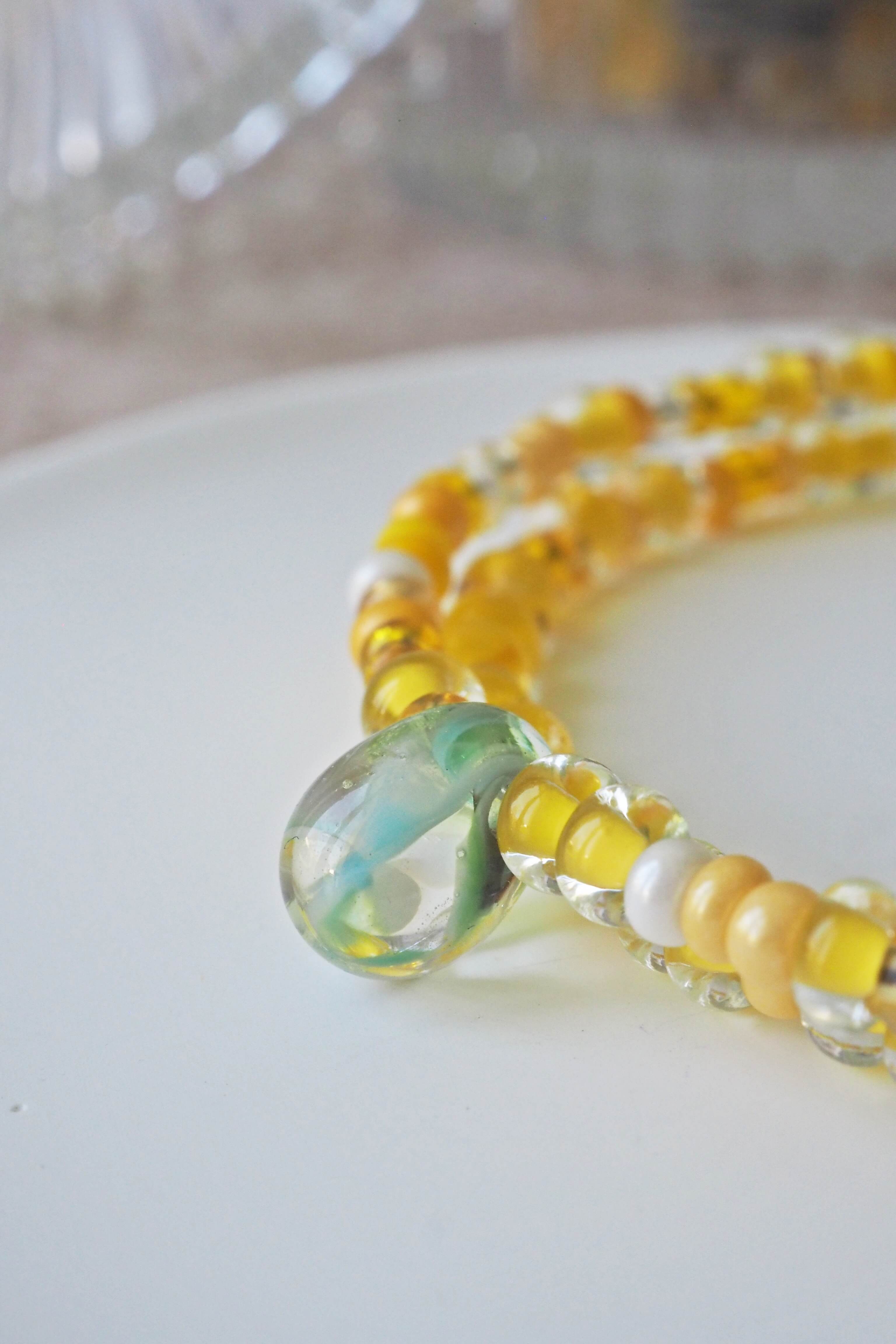 bracelet paulette philomène verre filé goutte artisanat réglable coloré bijoux perles (64)