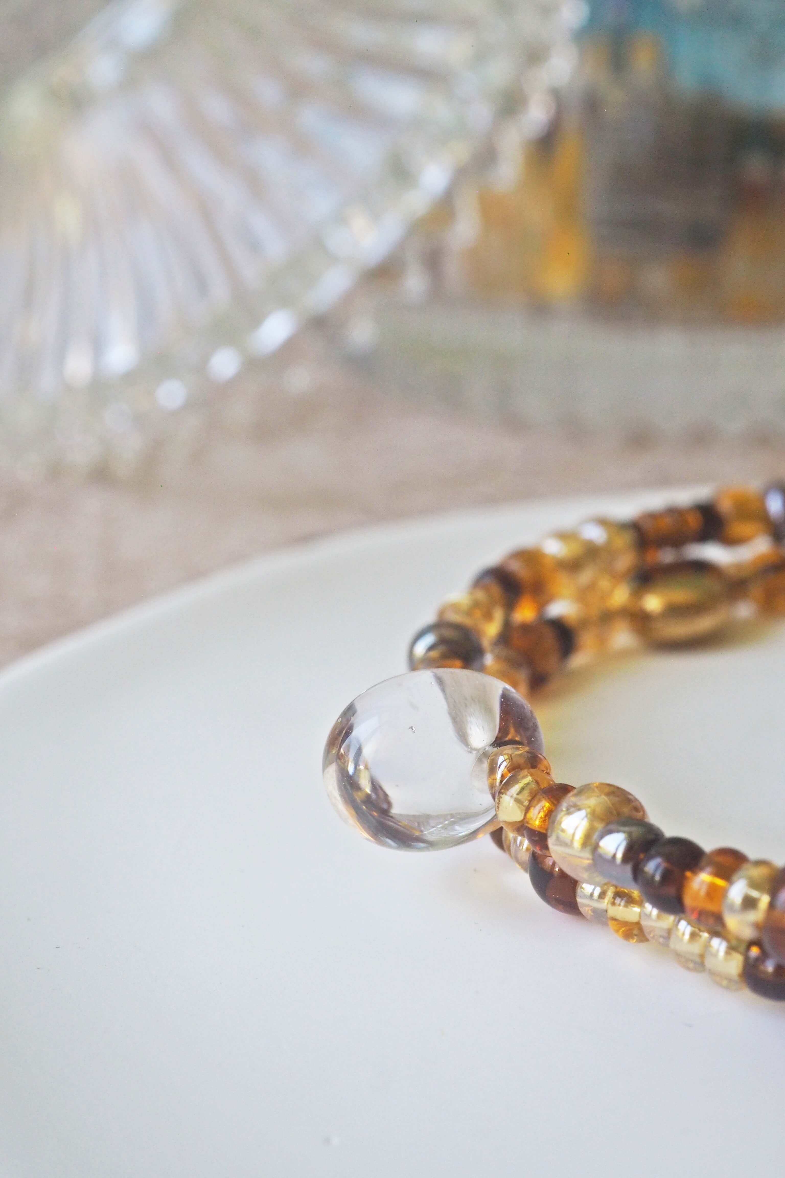 bracelet paulette philomène verre filé goutte artisanat réglable coloré bijoux perles (68)
