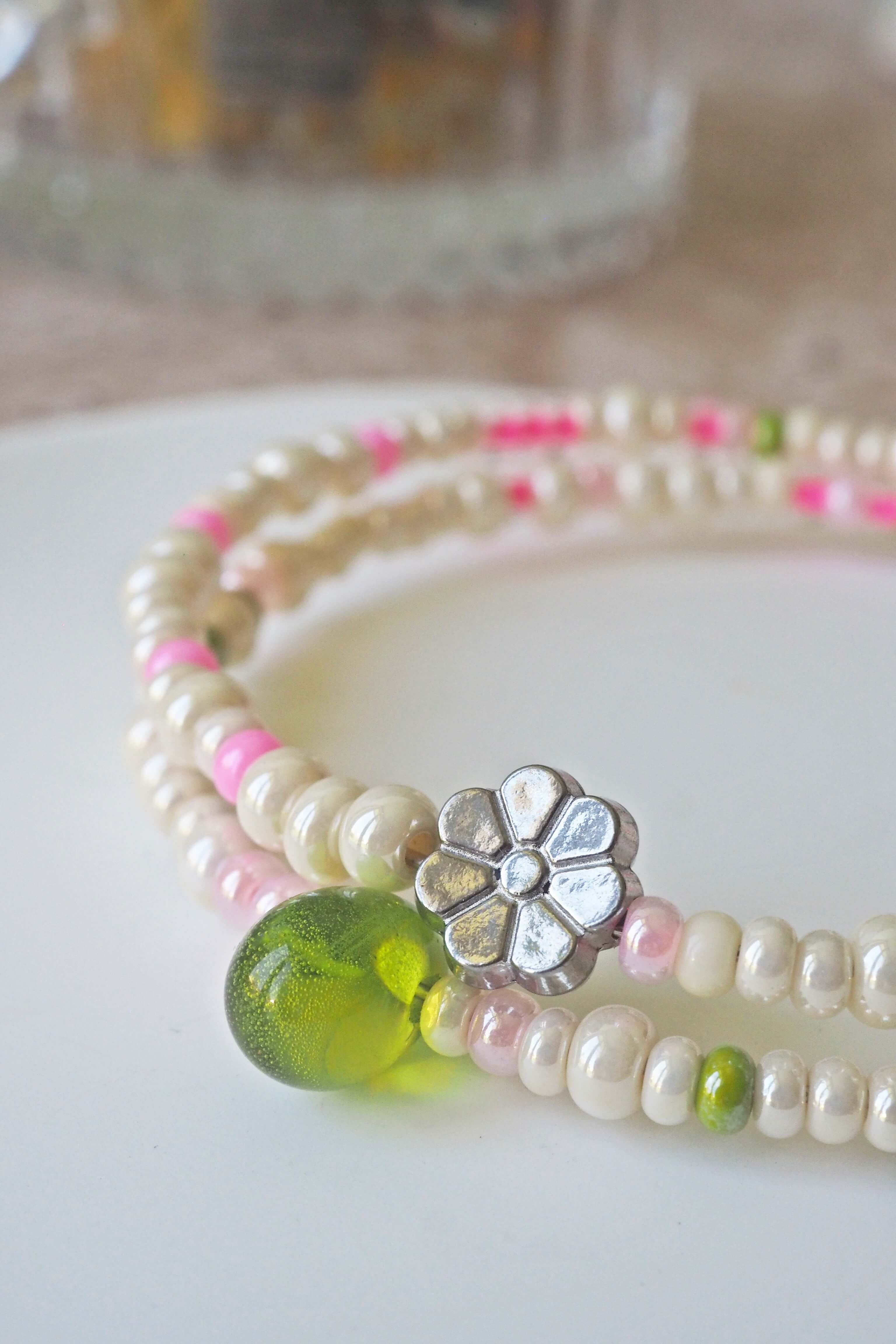 bracelet paulette philomène verre filé goutte artisanat réglable coloré bijoux perles (72)