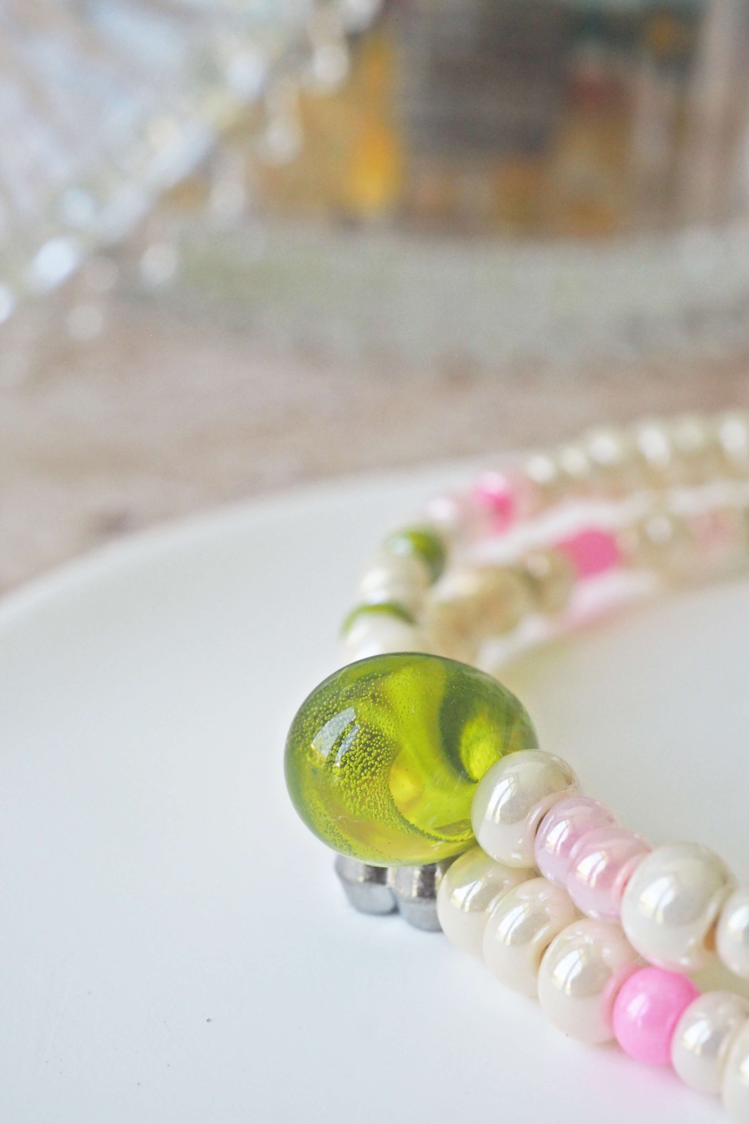 bracelet paulette philomène verre filé goutte artisanat réglable coloré bijoux perles (74)
