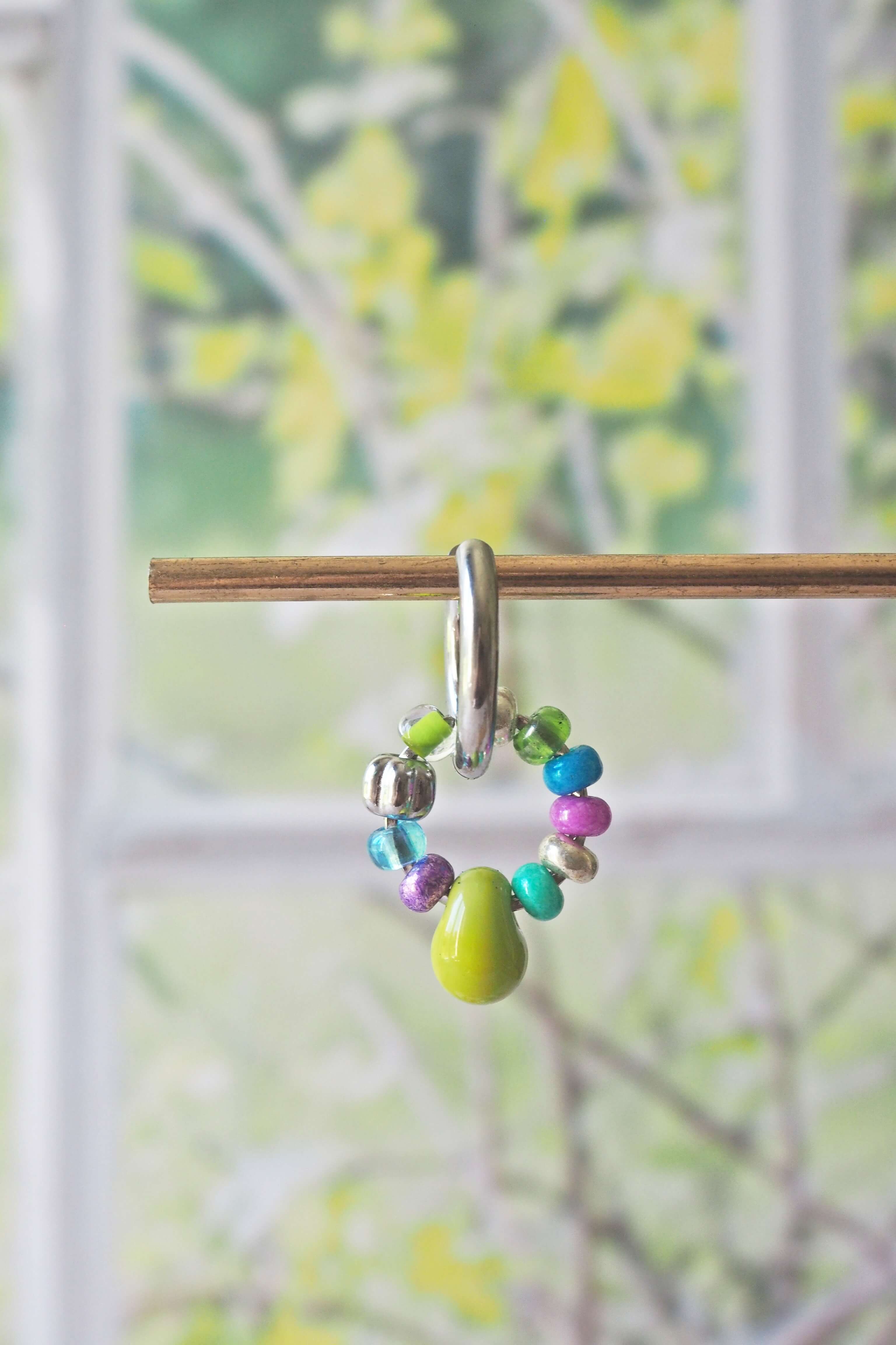 philomene bijoux boucles oreilles paulette goutte verre filé murano artisanal unique coloré perles anneau simple (14)