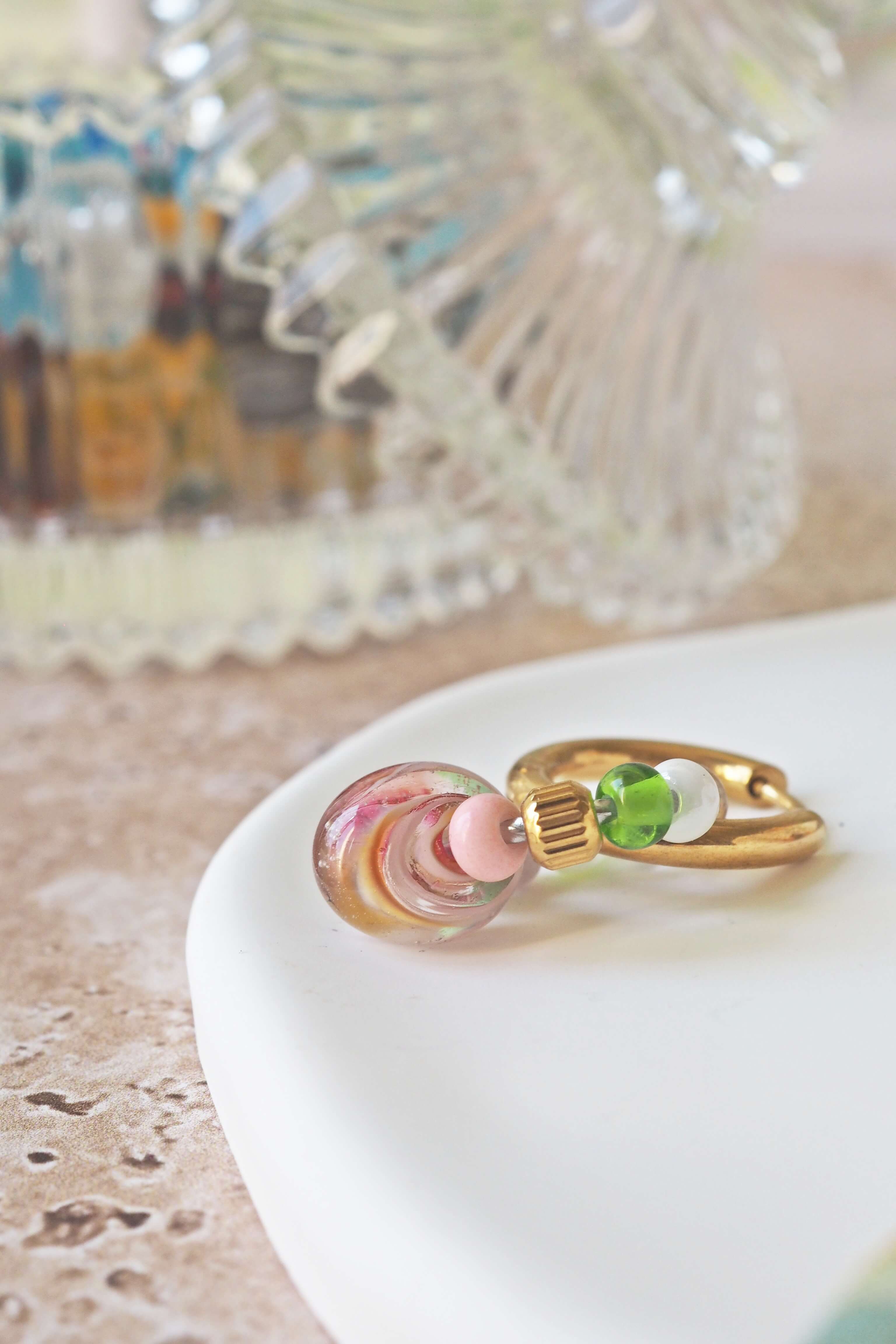 philomene bijoux boucles oreilles paulette goutte verre filé murano artisanal unique coloré perles anneau simple (18)
