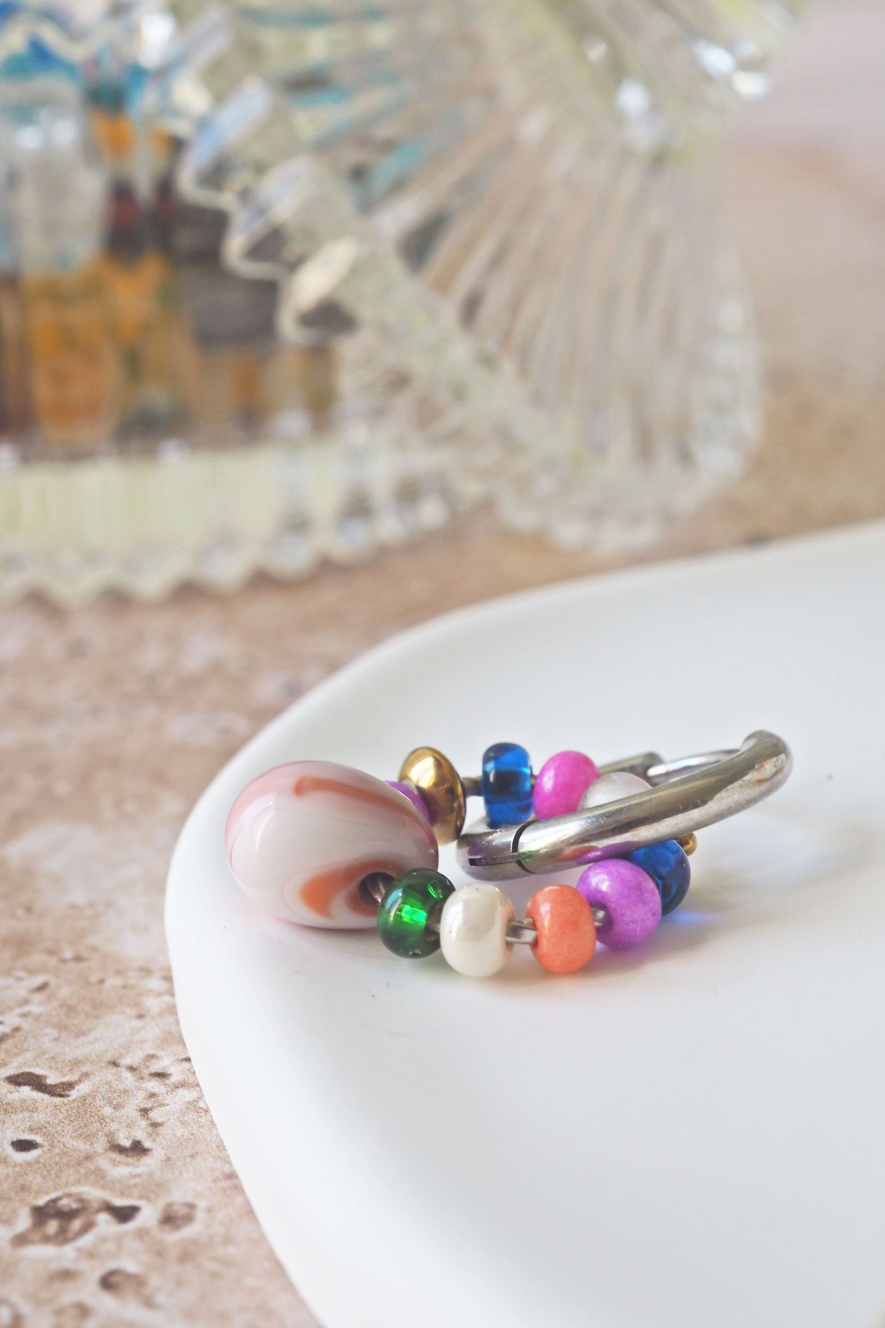 philomene bijoux boucles oreilles paulette goutte verre filé murano artisanal unique coloré perles anneau simple (27)