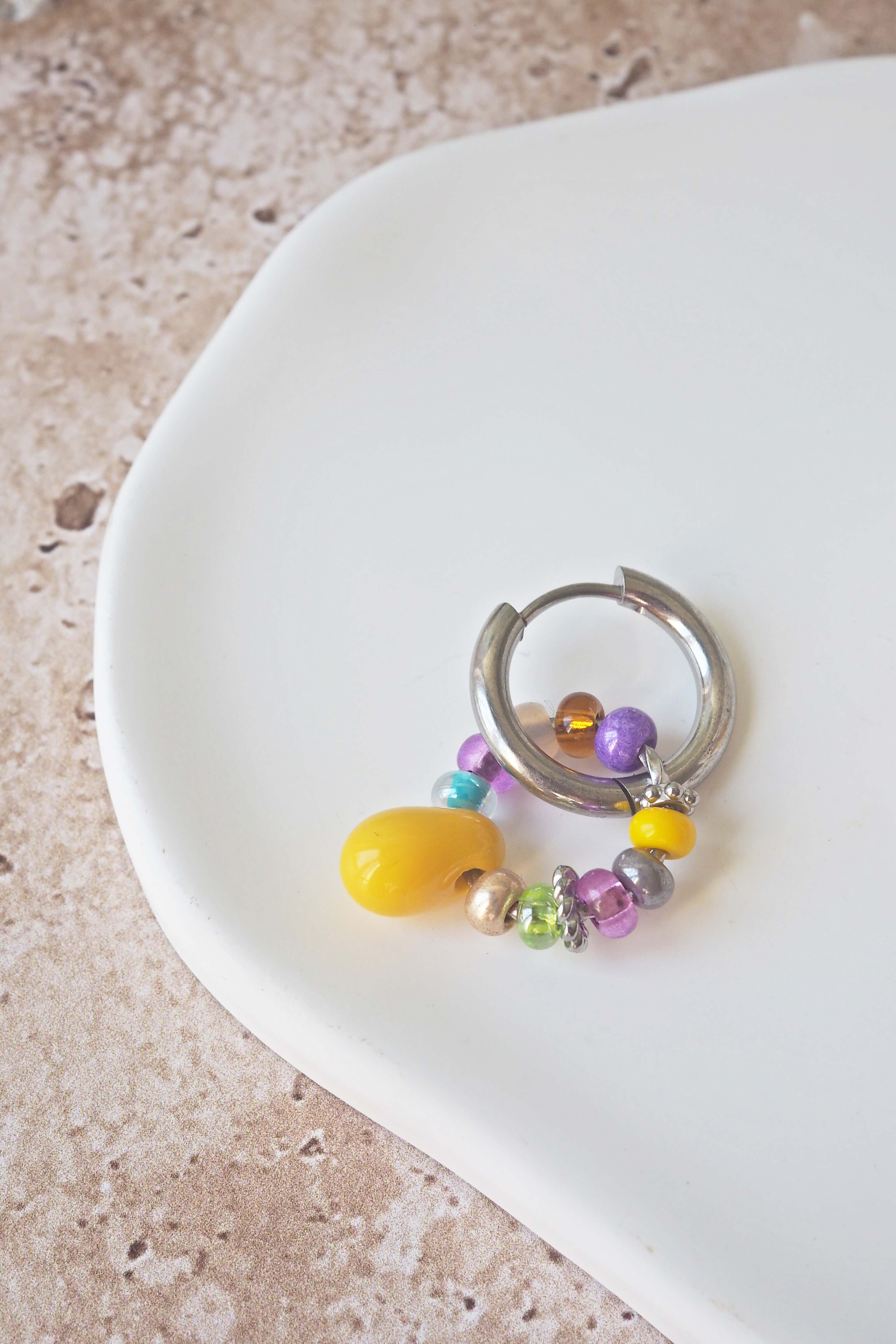 philomene bijoux boucles oreilles paulette goutte verre filé murano artisanal unique coloré perles anneau simple (3)