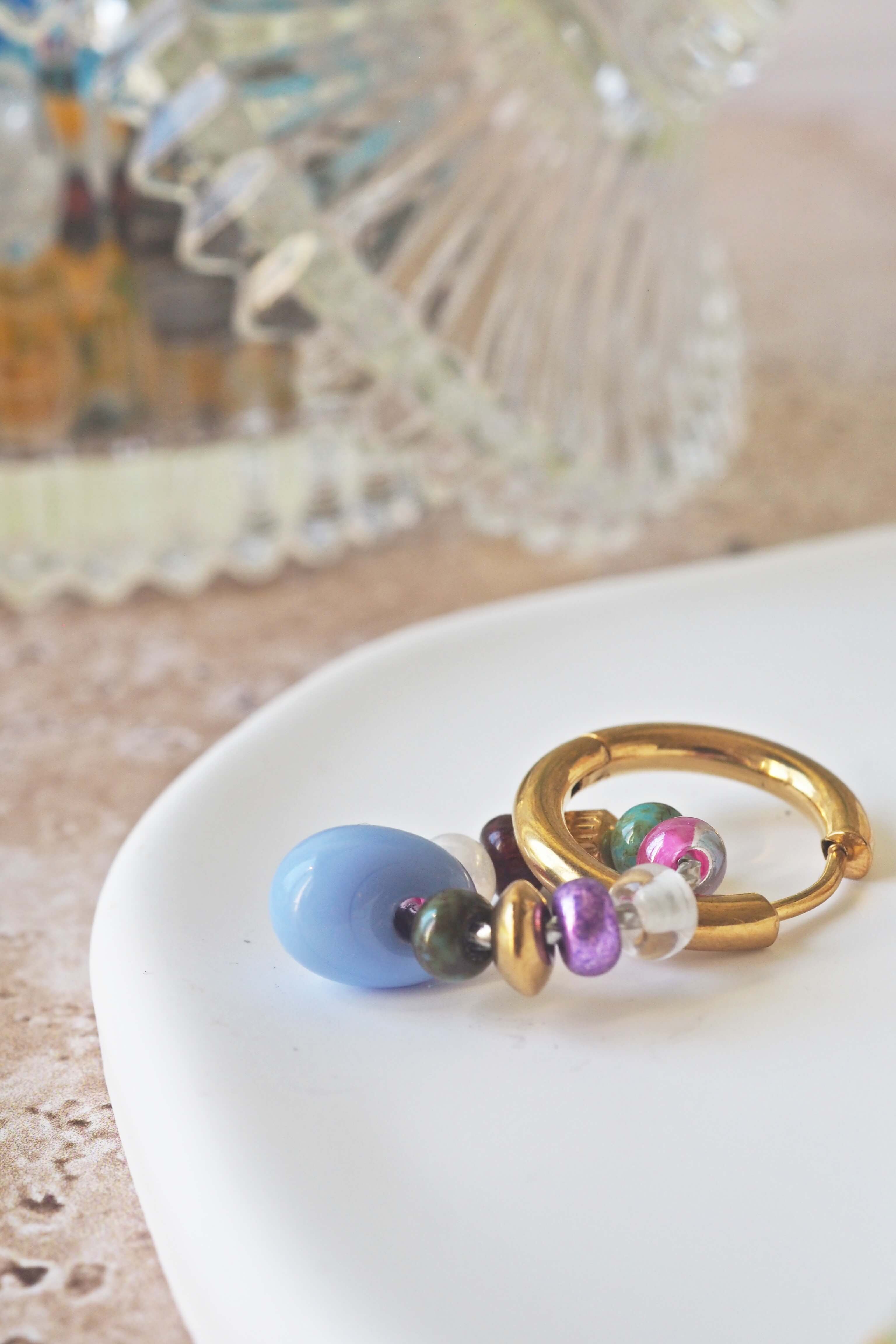philomene bijoux boucles oreilles paulette goutte verre filé murano artisanal unique coloré perles anneau simple (33)