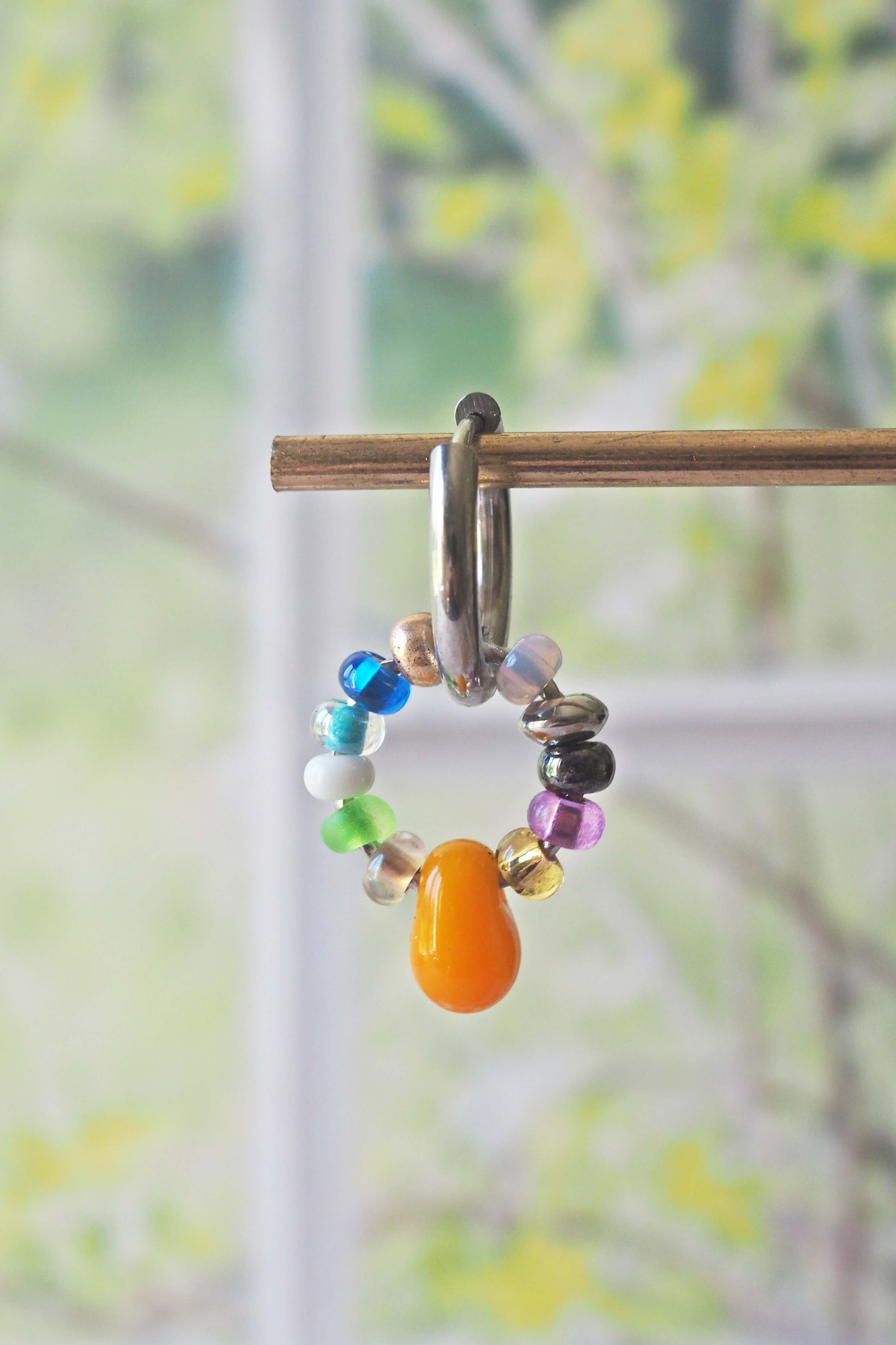 philomene bijoux boucles oreilles paulette goutte verre filé murano artisanal unique coloré perles anneau simple (50)