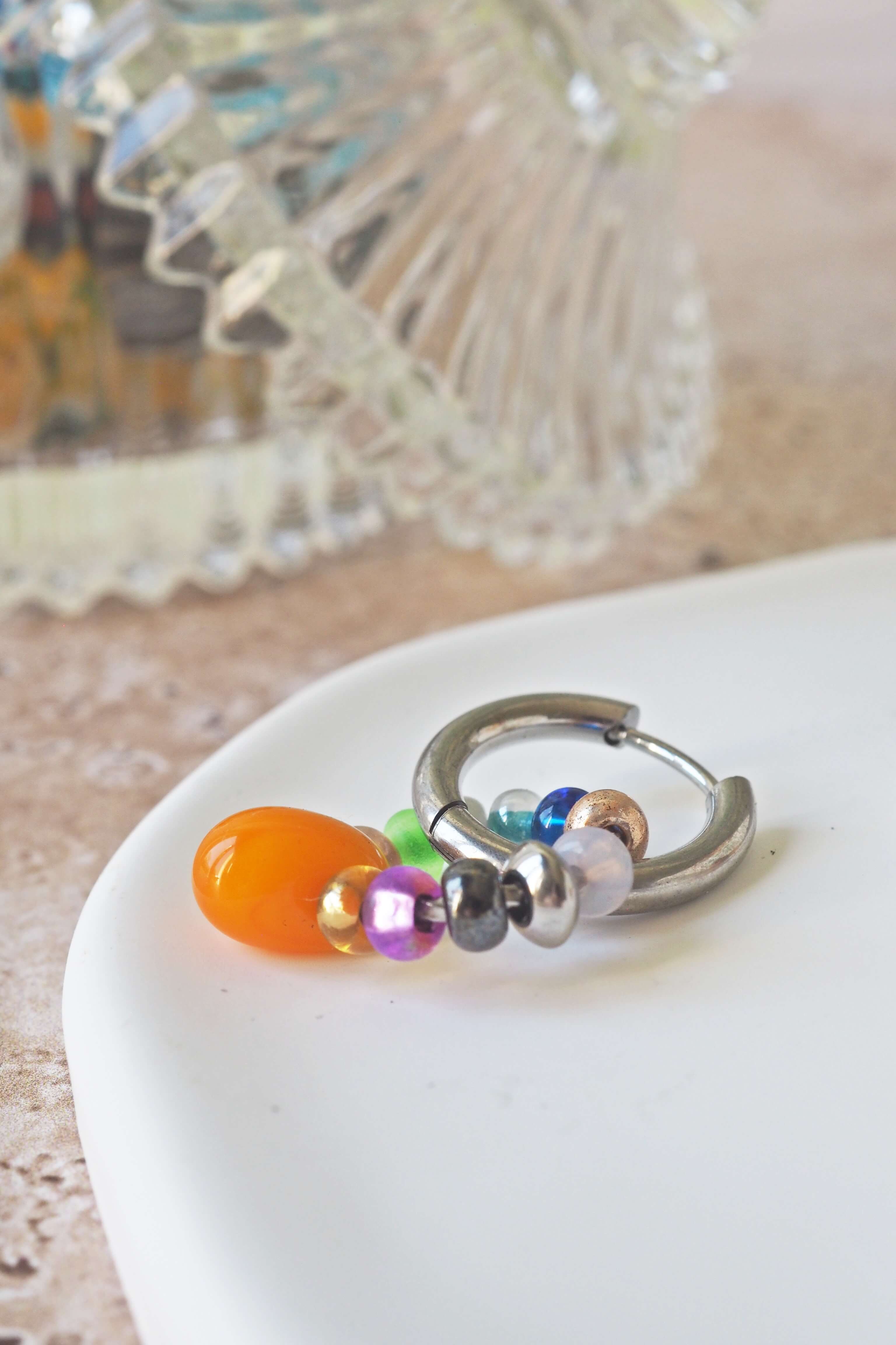 philomene bijoux boucles oreilles paulette goutte verre filé murano artisanal unique coloré perles anneau simple (51)