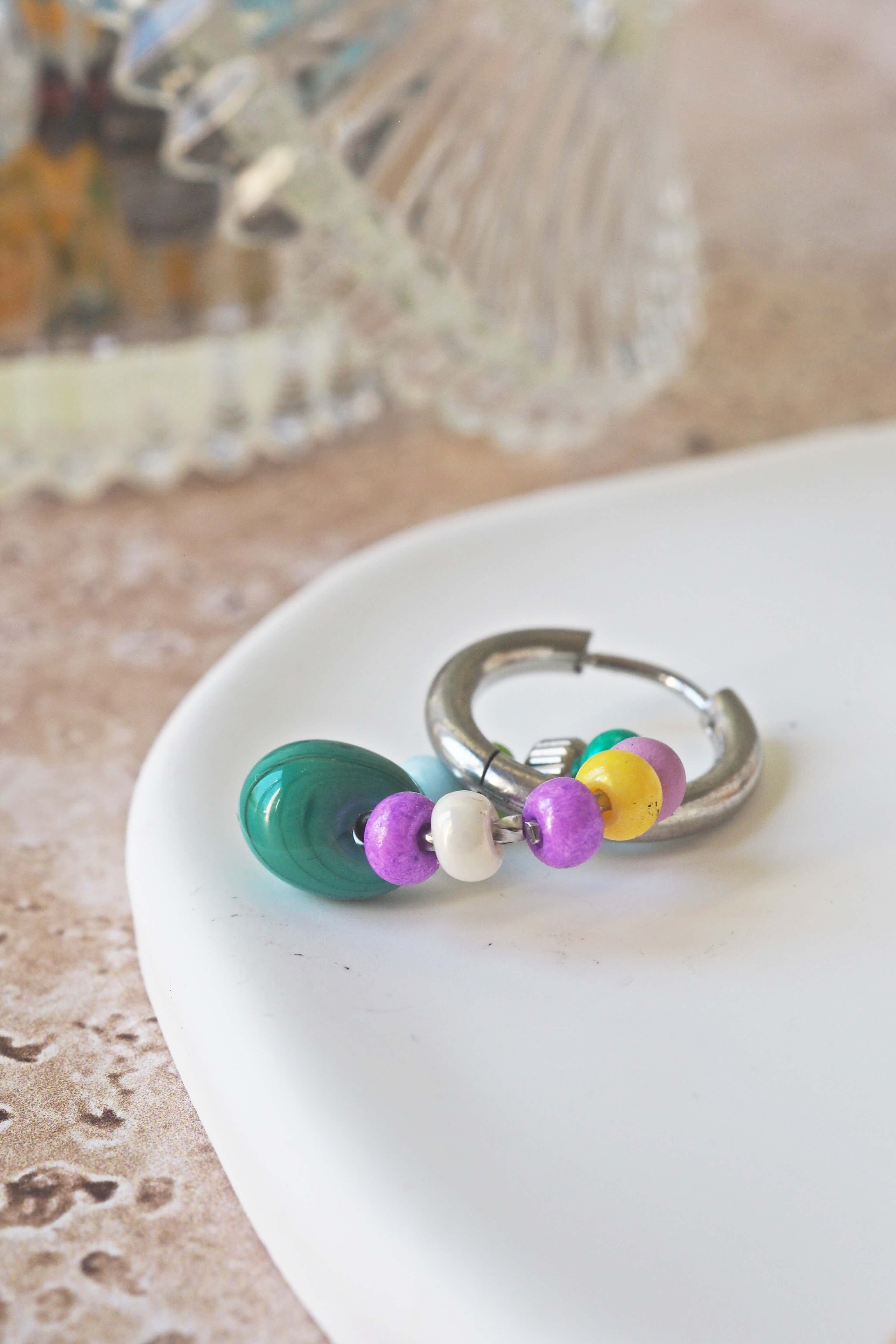 philomene bijoux boucles oreilles paulette goutte verre filé murano artisanal unique coloré perles anneau simple (63)