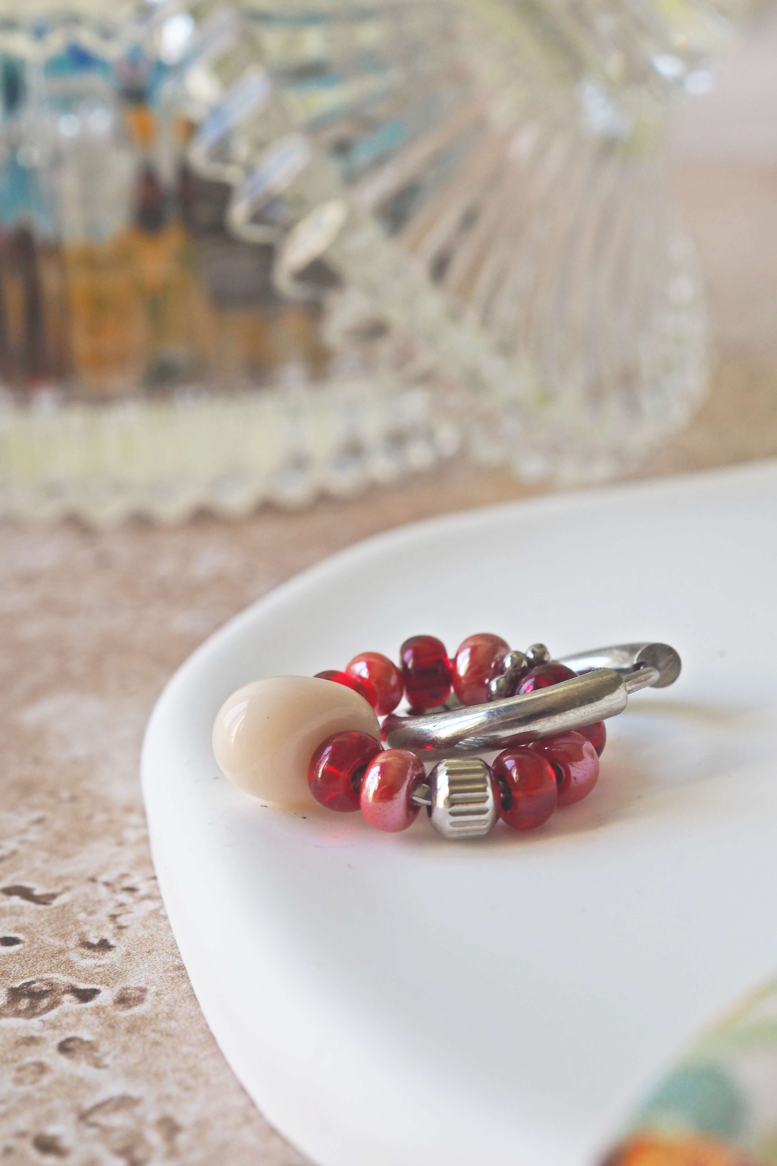 philomene bijoux boucles oreilles paulette goutte verre filé murano artisanal unique coloré perles anneau simple (66)