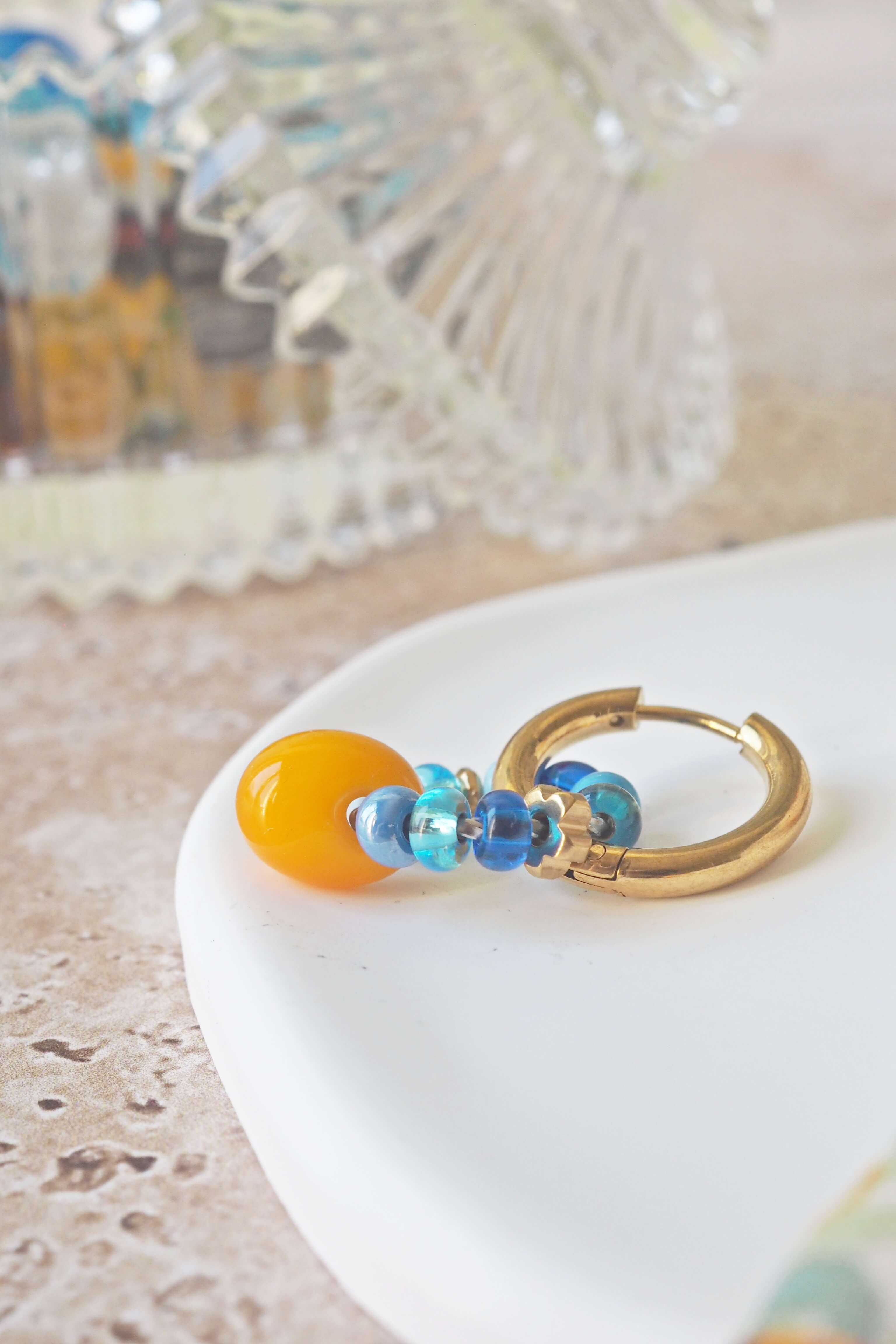 philomene bijoux boucles oreilles paulette goutte verre filé murano artisanal unique coloré perles anneau simple (72)