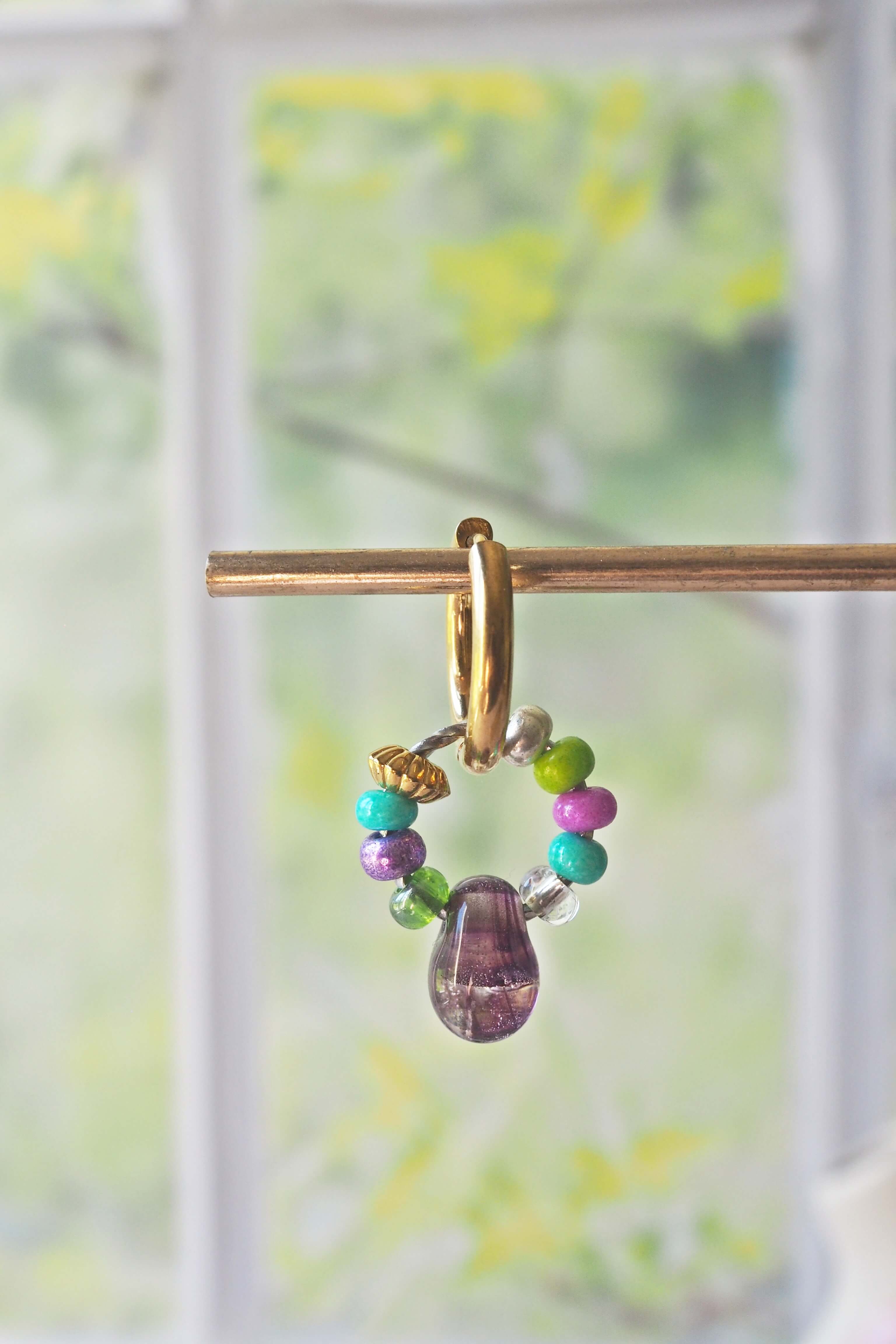 philomene bijoux boucles oreilles paulette goutte verre filé murano artisanal unique coloré perles anneau simple (8)