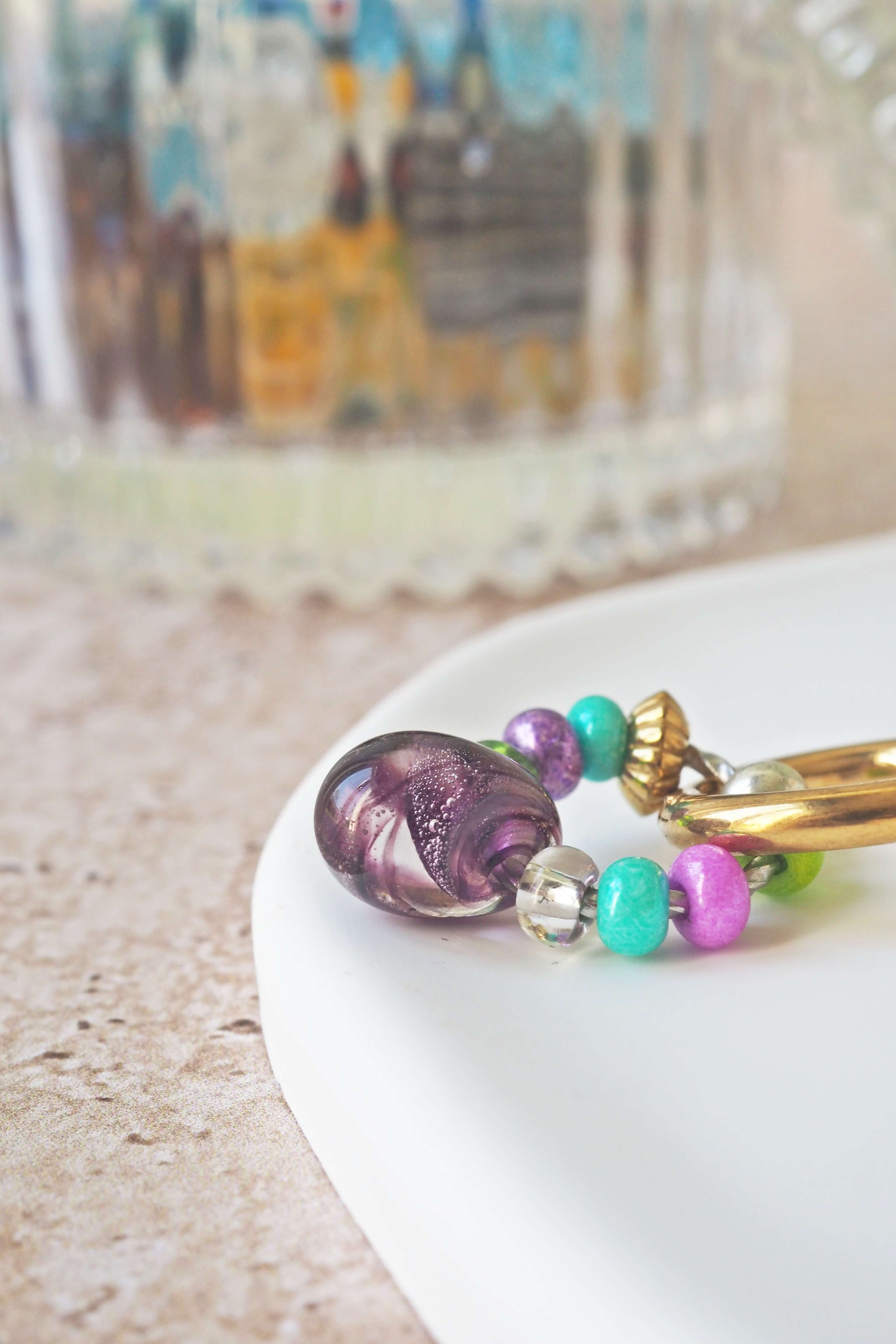 philomene bijoux boucles oreilles paulette goutte verre filé murano artisanal unique coloré perles anneau simple (9)