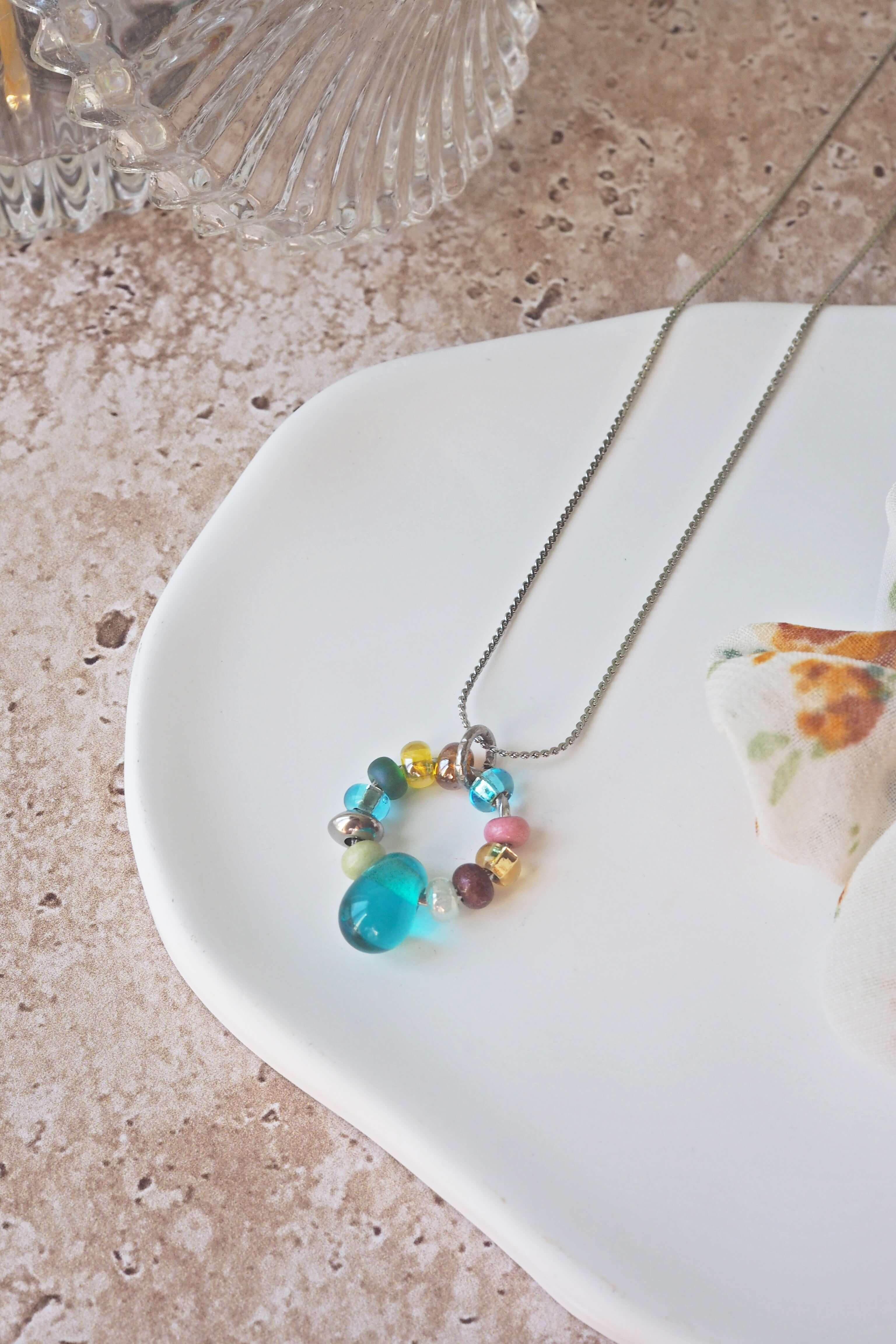 philomene bijoux collier paulette goutte verre filé murano artisanal unique coloré perles anneau simple (11)
