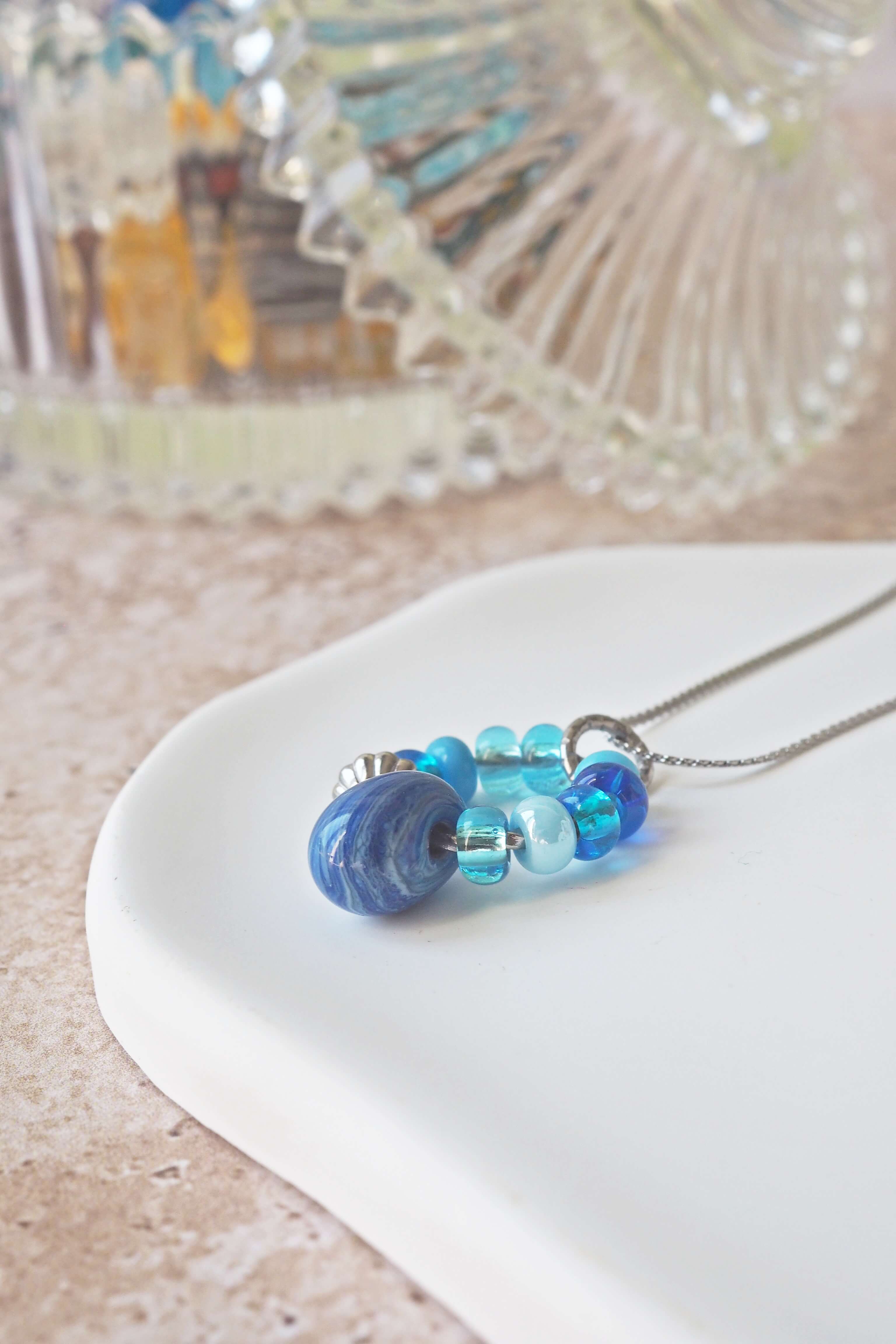 philomene bijoux collier paulette goutte verre filé murano artisanal unique coloré perles anneau simple (14)