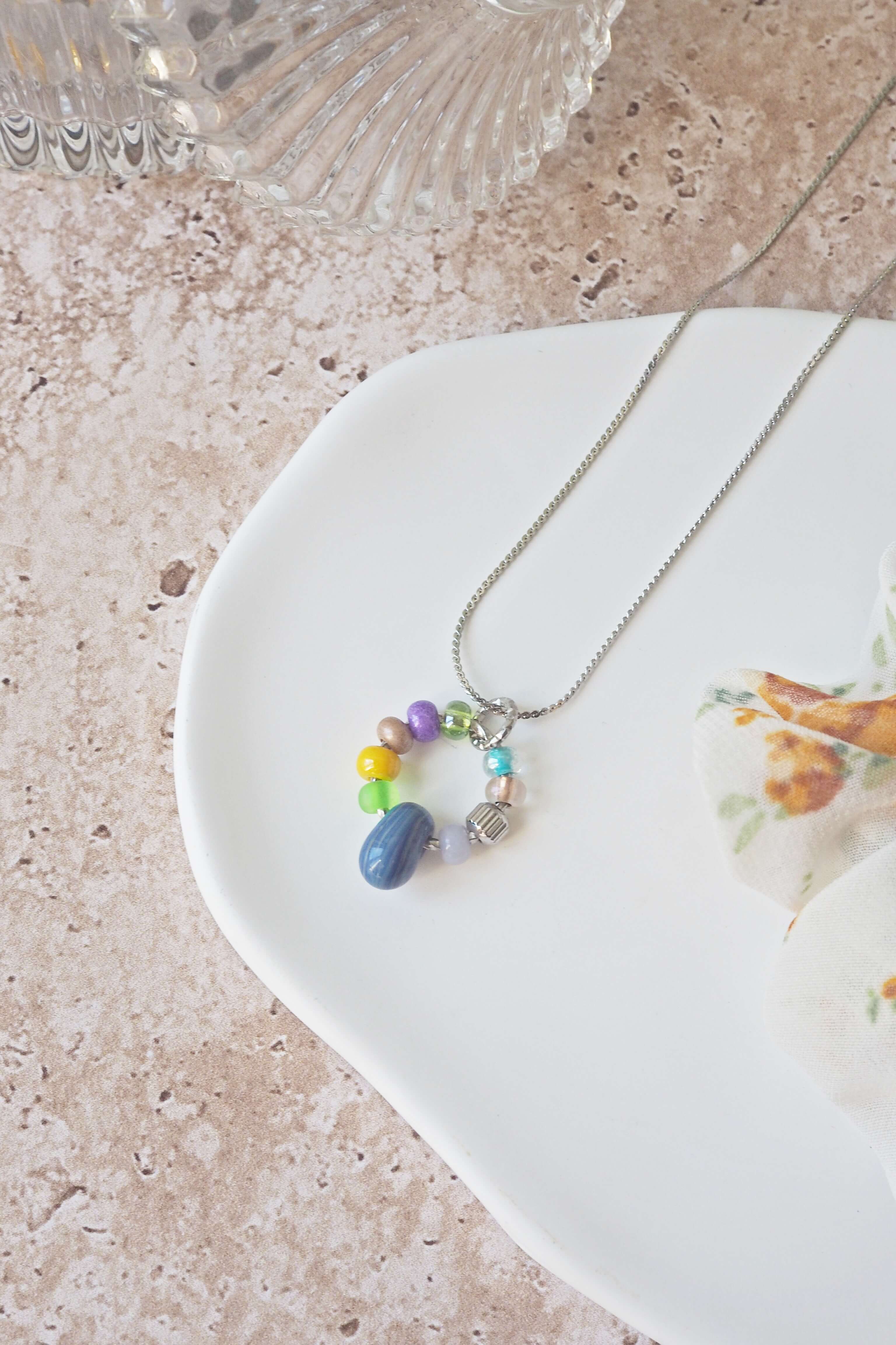 philomene bijoux collier paulette goutte verre filé murano artisanal unique coloré perles anneau simple (18)