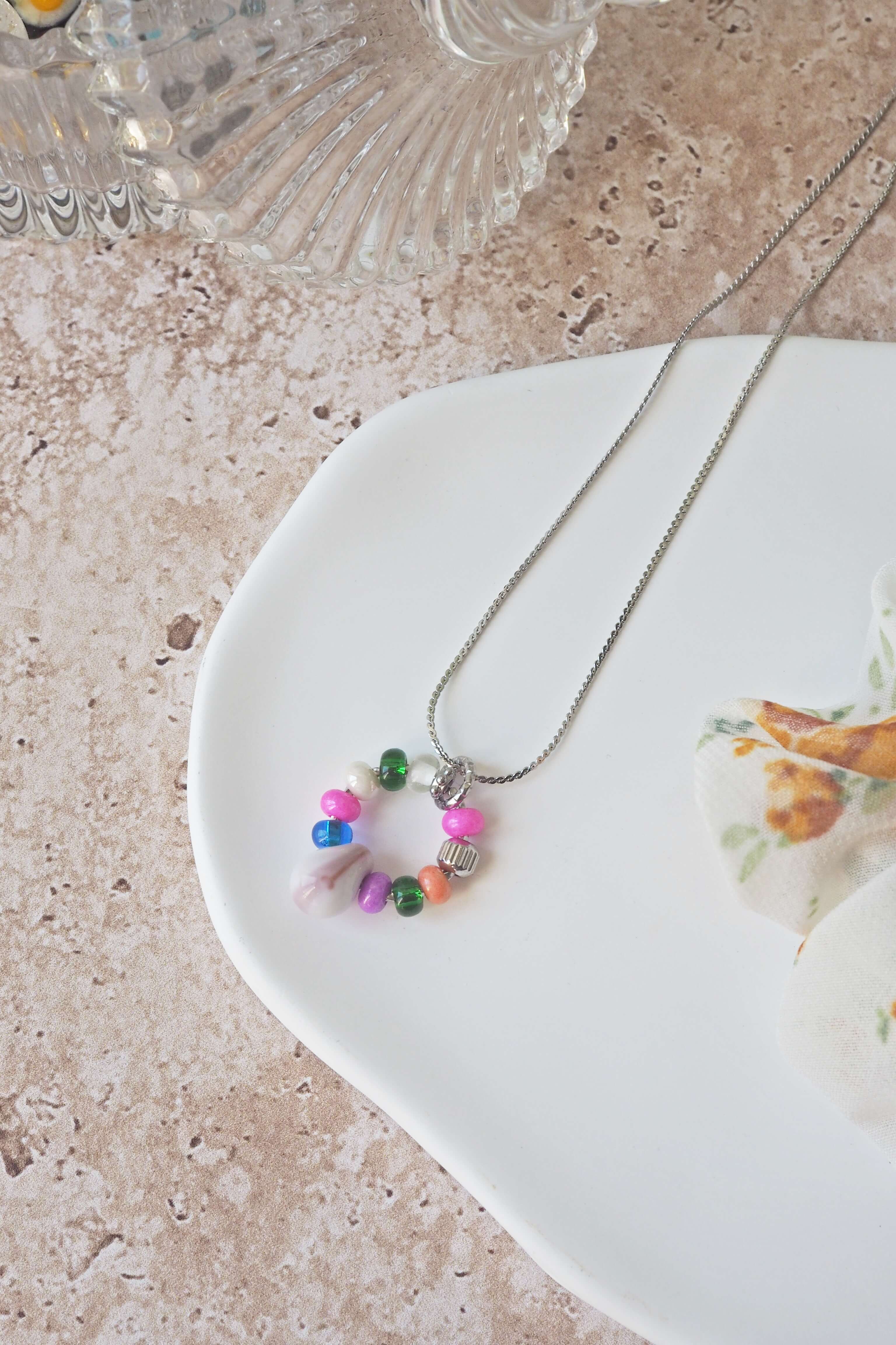 philomene bijoux collier paulette goutte verre filé murano artisanal unique coloré perles anneau simple (20)