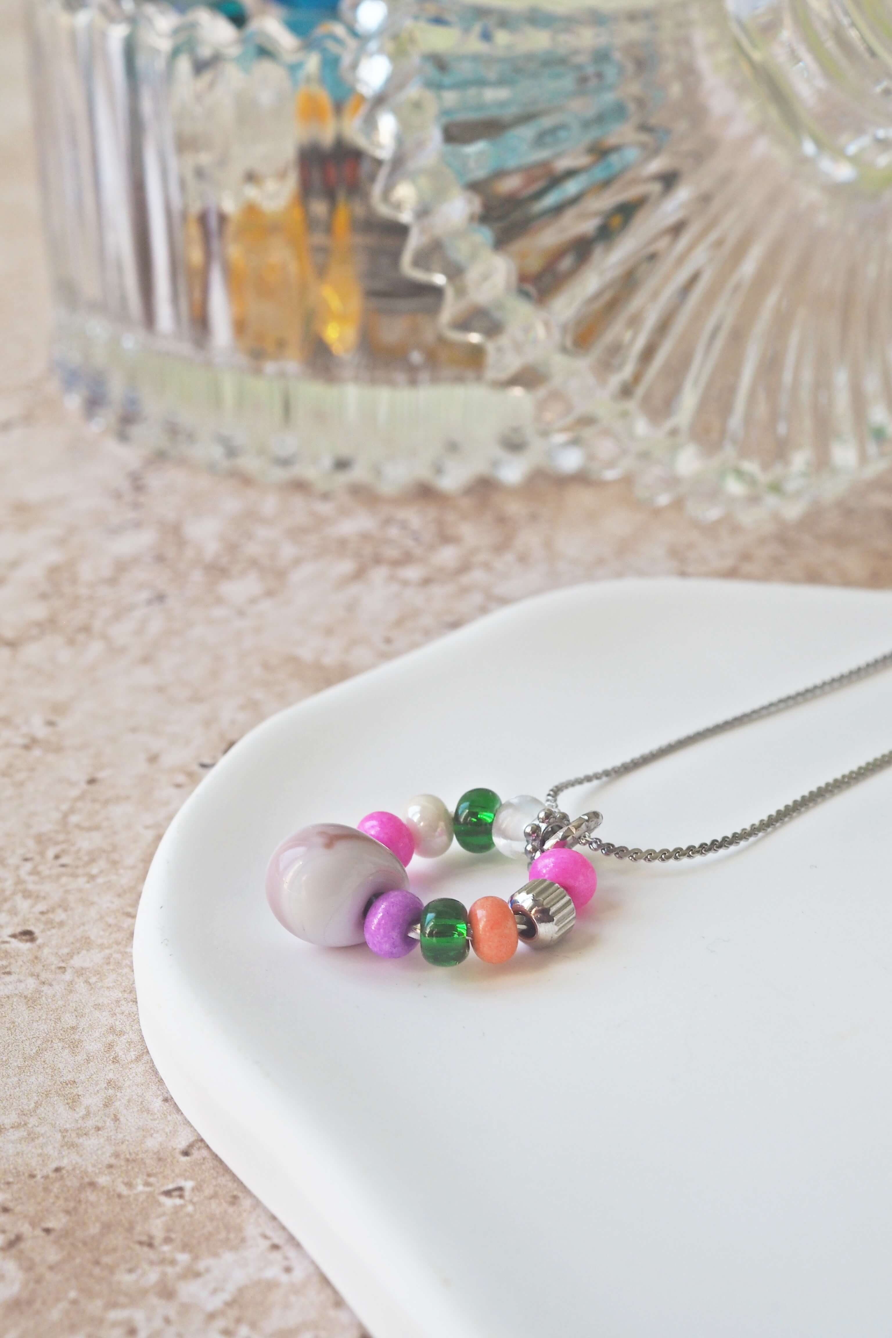 philomene bijoux collier paulette goutte verre filé murano artisanal unique coloré perles anneau simple (21)