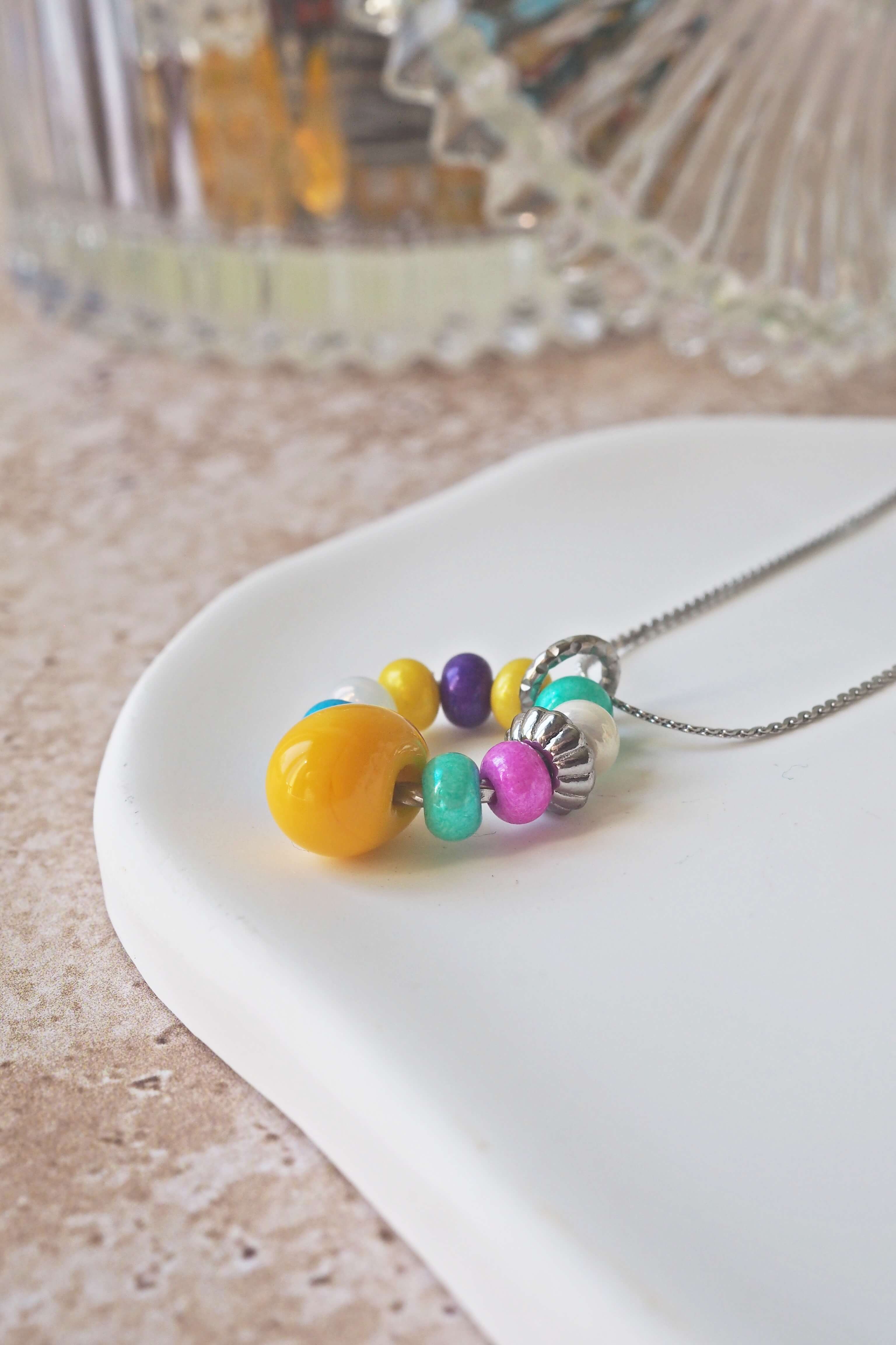 philomene bijoux collier paulette goutte verre filé murano artisanal unique coloré perles anneau simple (23)