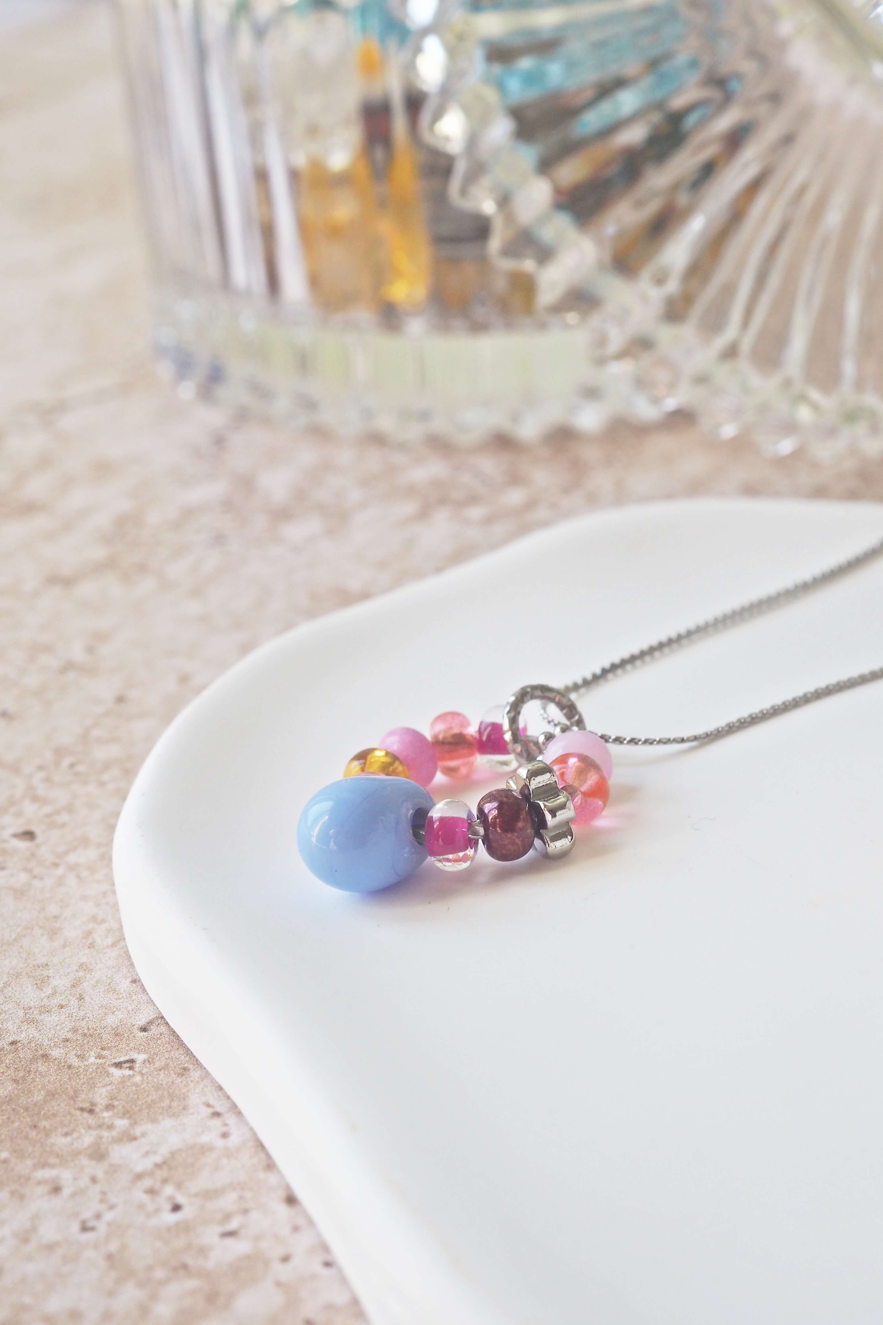 philomene bijoux collier paulette goutte verre filé murano artisanal unique coloré perles anneau simple (25)