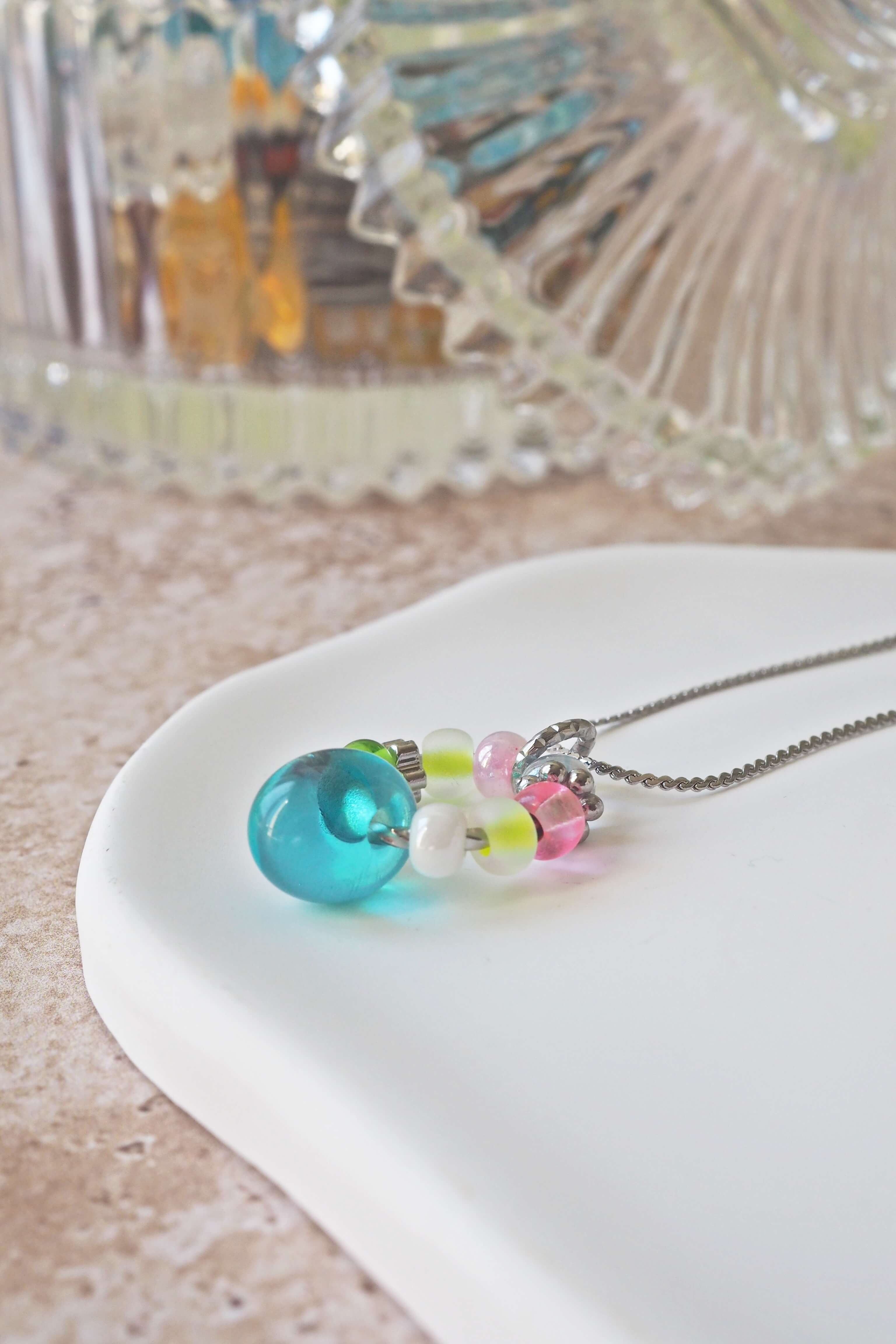 philomene bijoux collier paulette goutte verre filé murano artisanal unique coloré perles anneau simple (30)