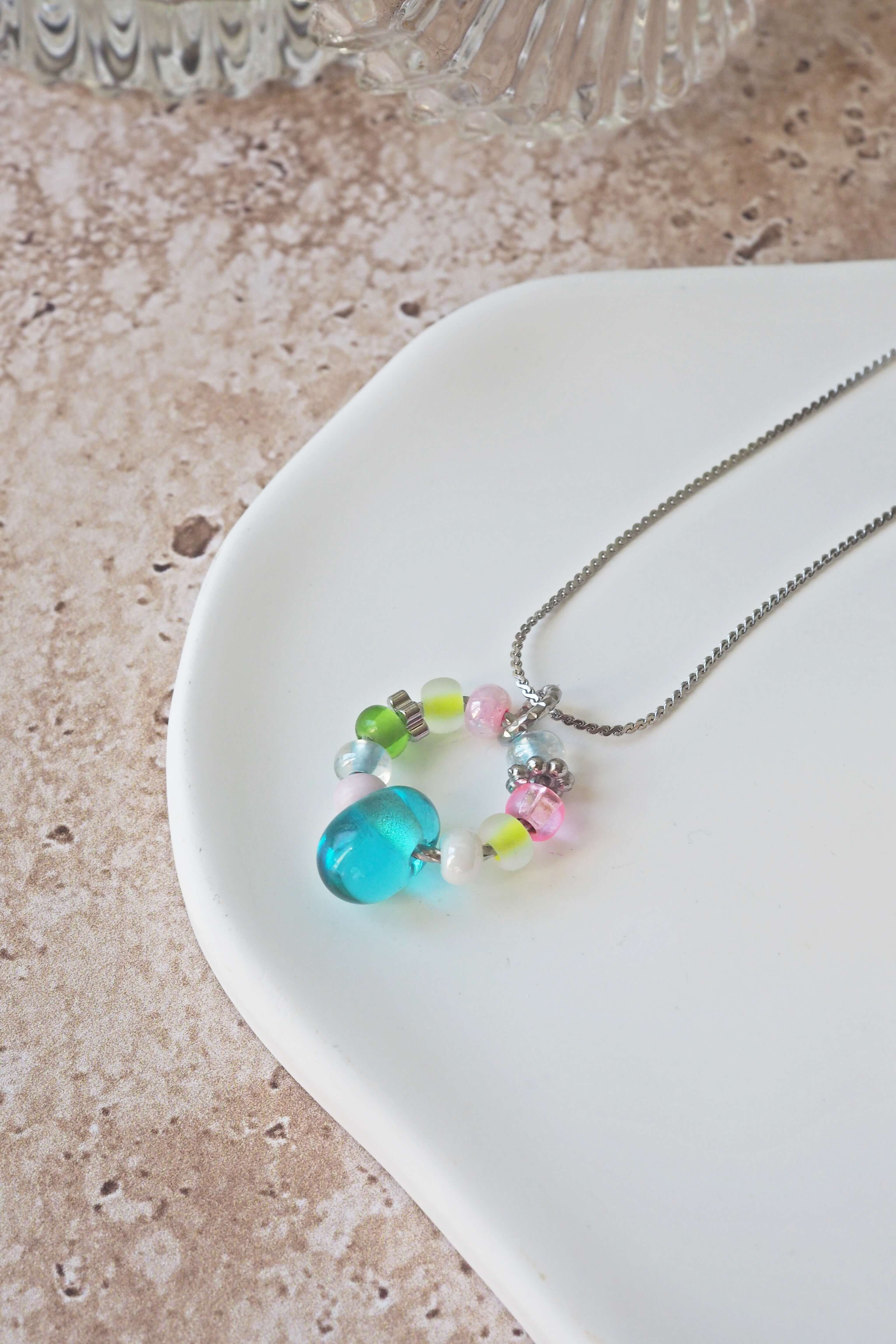 philomene bijoux collier paulette goutte verre filé murano artisanal unique coloré perles anneau simple (31)