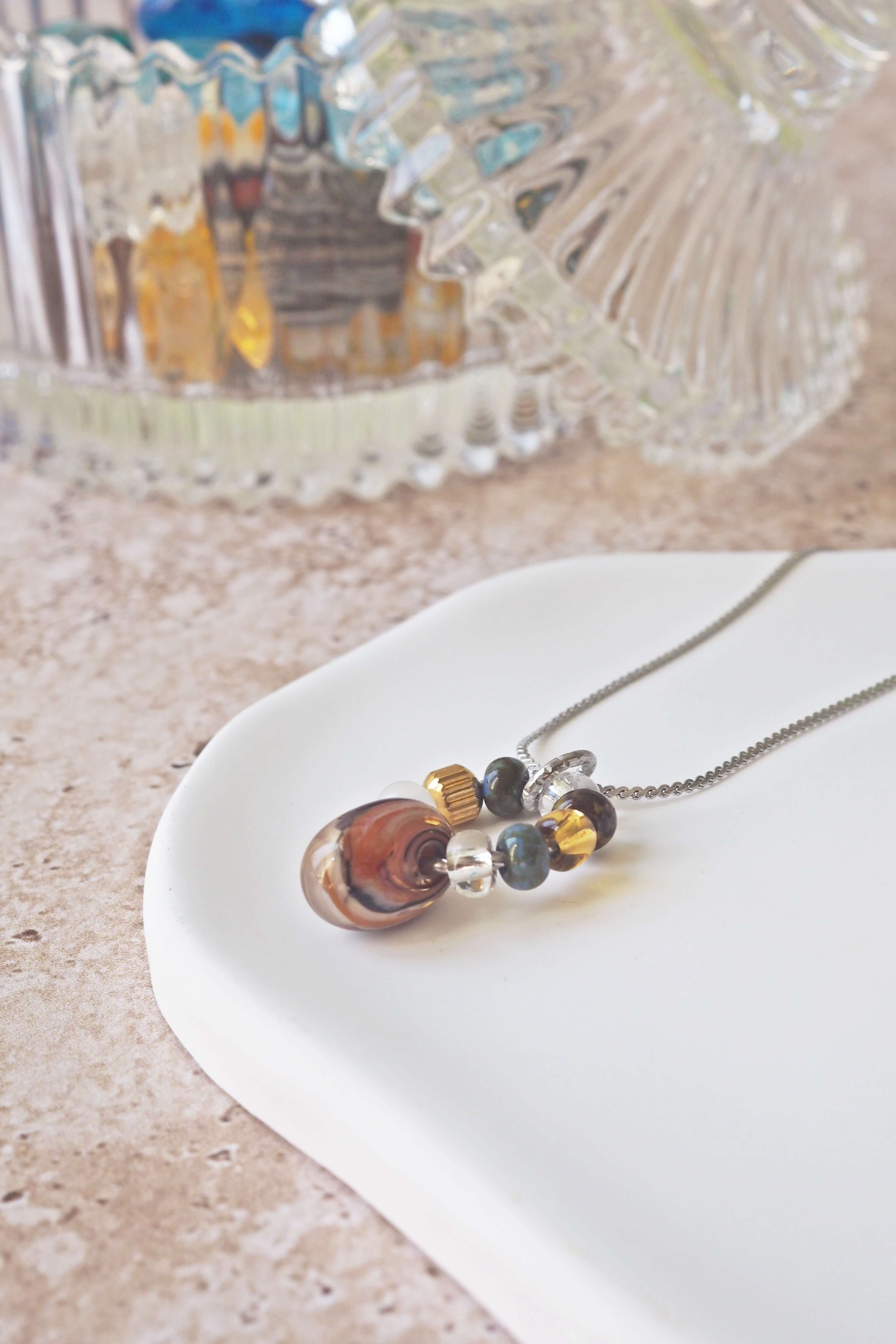 philomene bijoux collier paulette goutte verre filé murano artisanal unique coloré perles anneau simple (32)