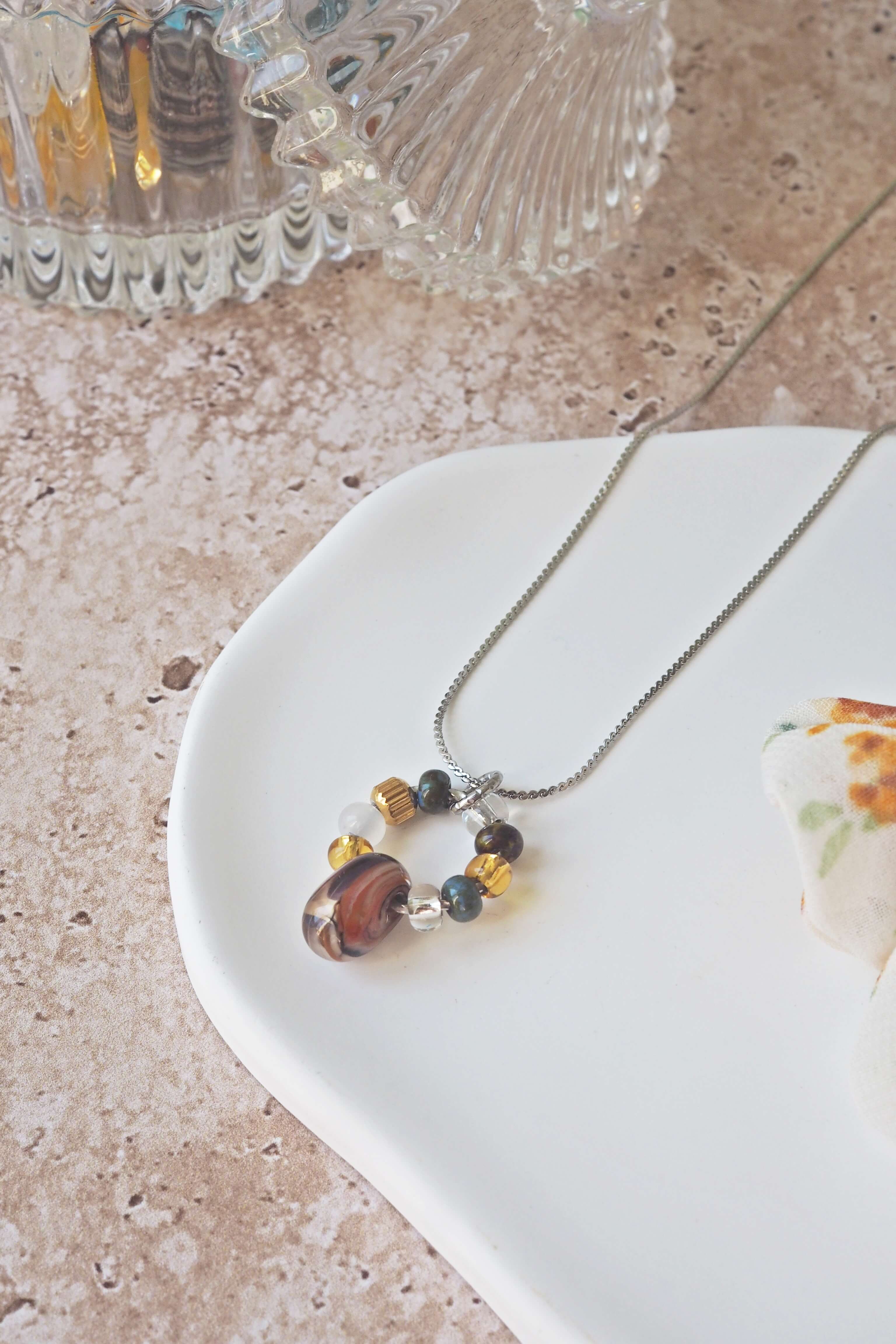 philomene bijoux collier paulette goutte verre filé murano artisanal unique coloré perles anneau simple (33)