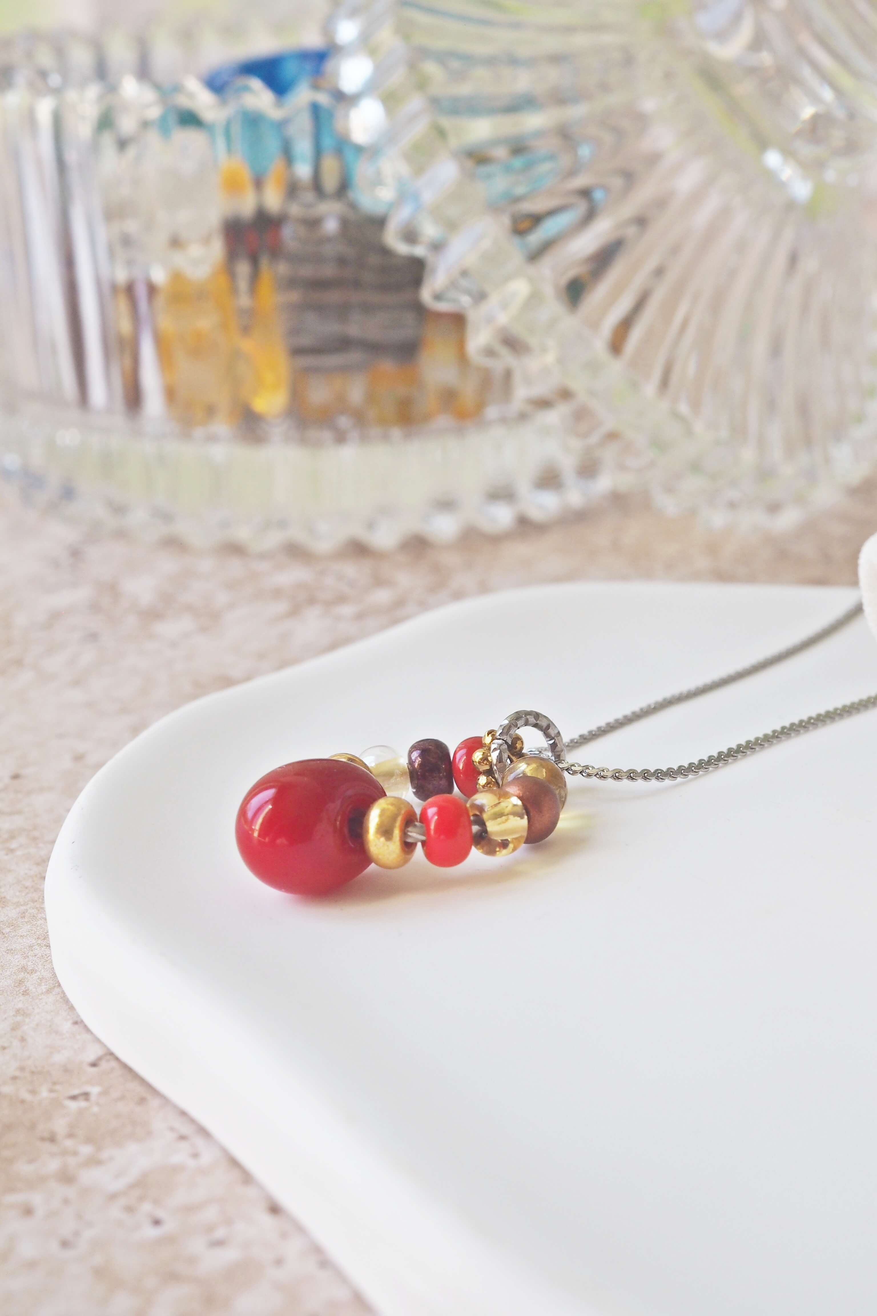 philomene bijoux collier paulette goutte verre filé murano artisanal unique coloré perles anneau simple (36)