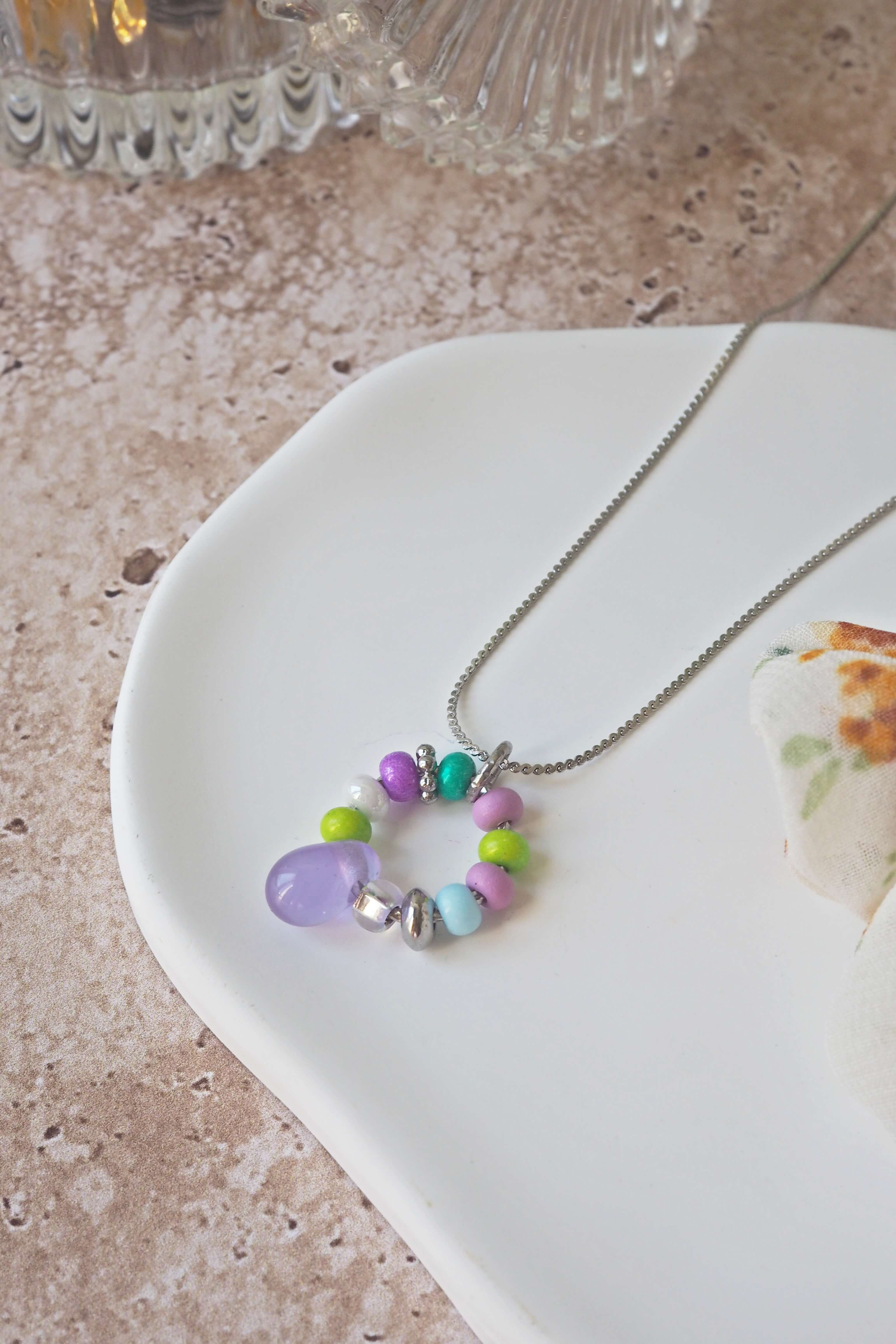 philomene bijoux collier paulette goutte verre filé murano artisanal unique coloré perles anneau simple (41)
