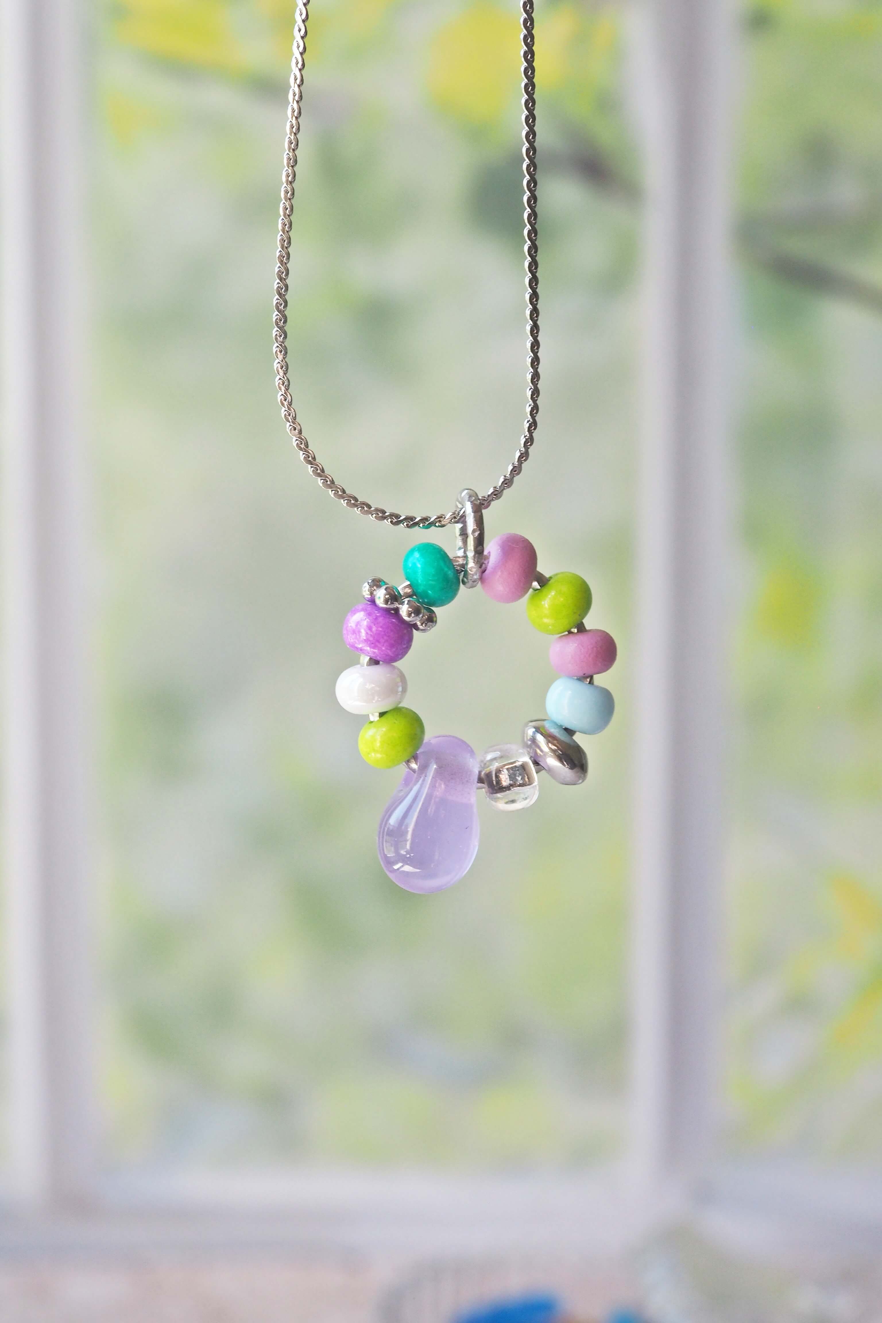 philomene bijoux collier paulette goutte verre filé murano artisanal unique coloré perles anneau simple (45)