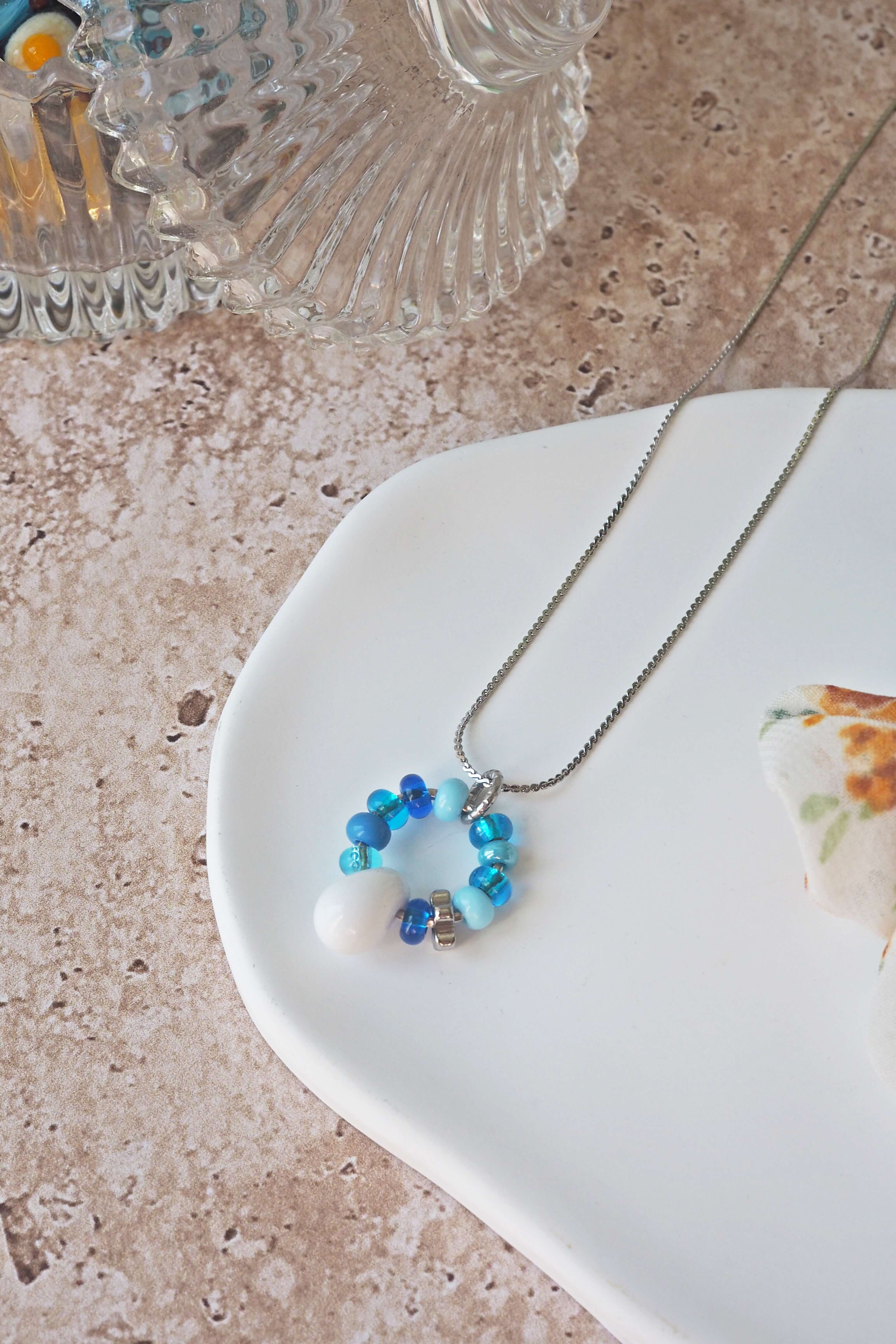 philomene bijoux collier paulette goutte verre filé murano artisanal unique coloré perles anneau simple (5)