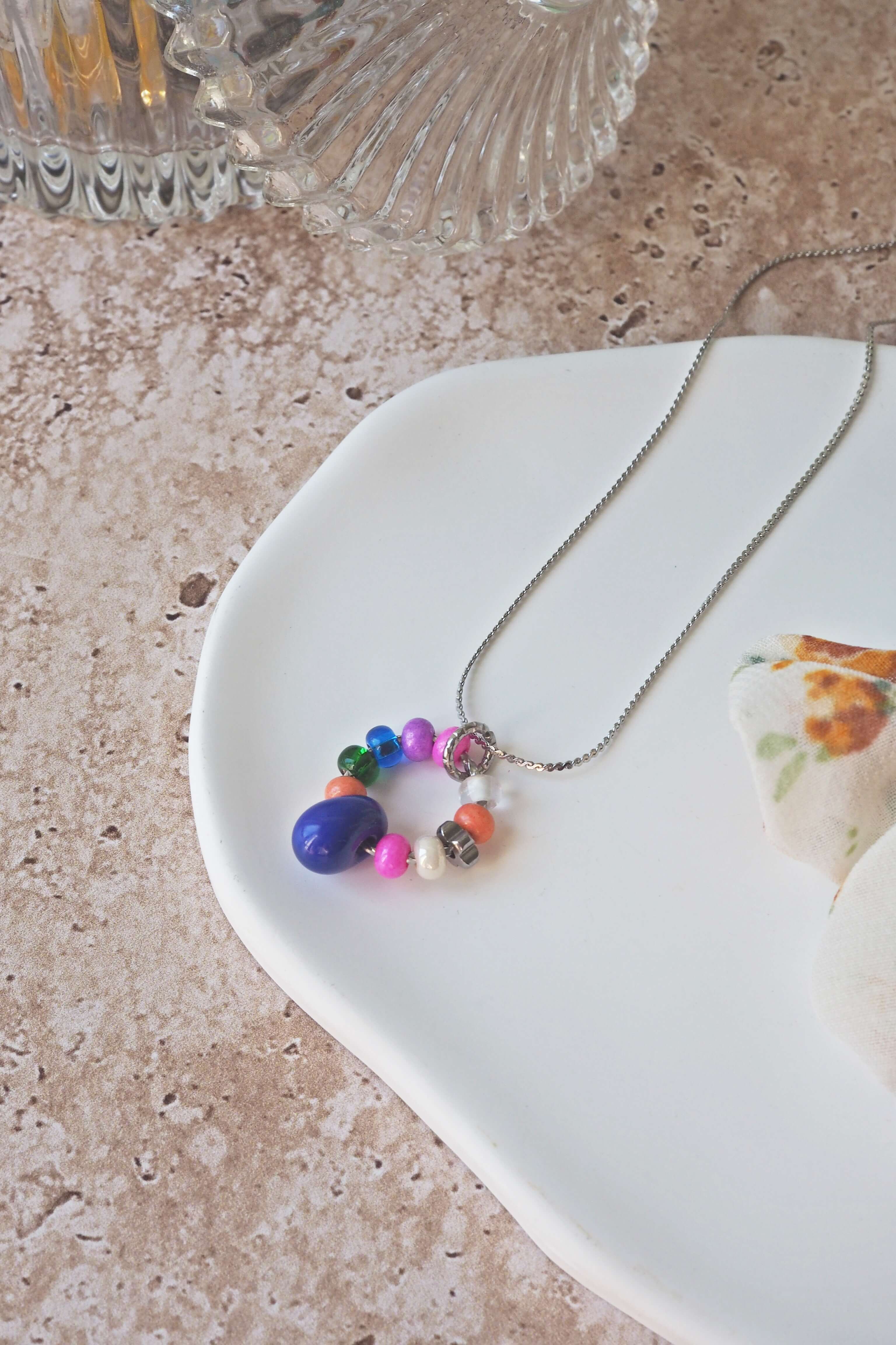 philomene bijoux collier paulette goutte verre filé murano artisanal unique coloré perles anneau simple (7)