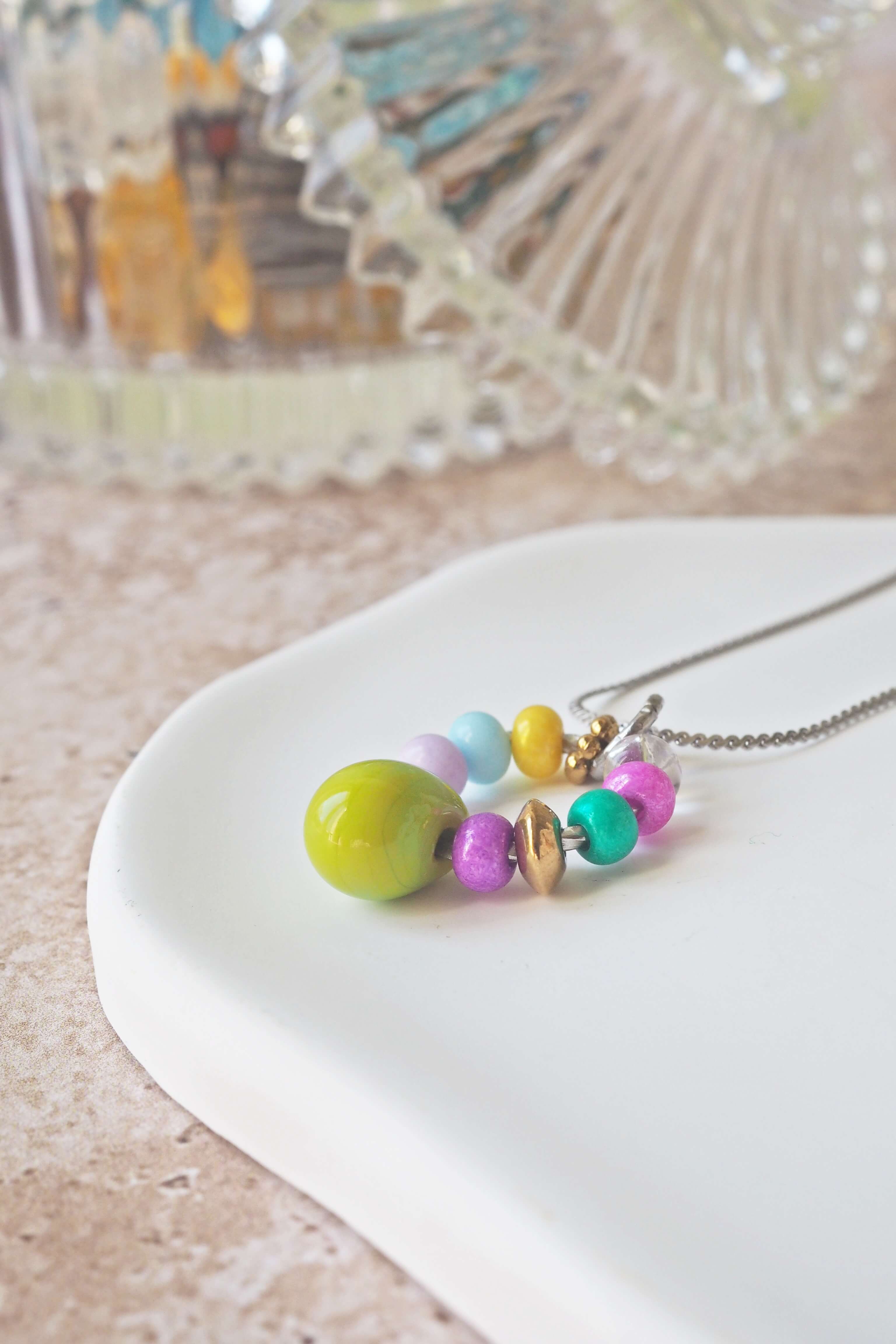 philomene bijoux collier paulette goutte verre filé murano artisanal unique coloré perles anneau simple (8)