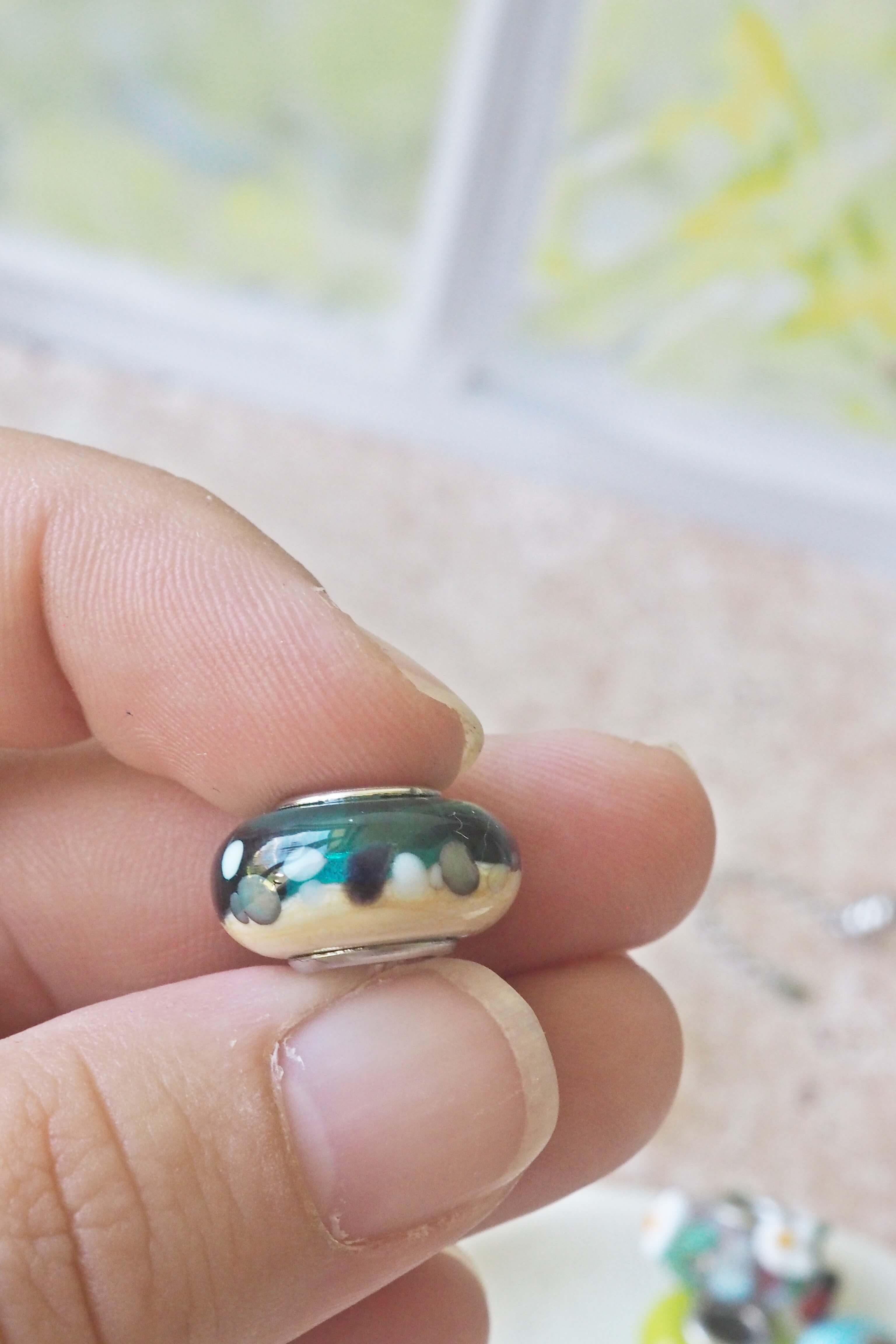 philomène bracelet perle unité trou pandora artisanat verre filé lampwork unique (38)