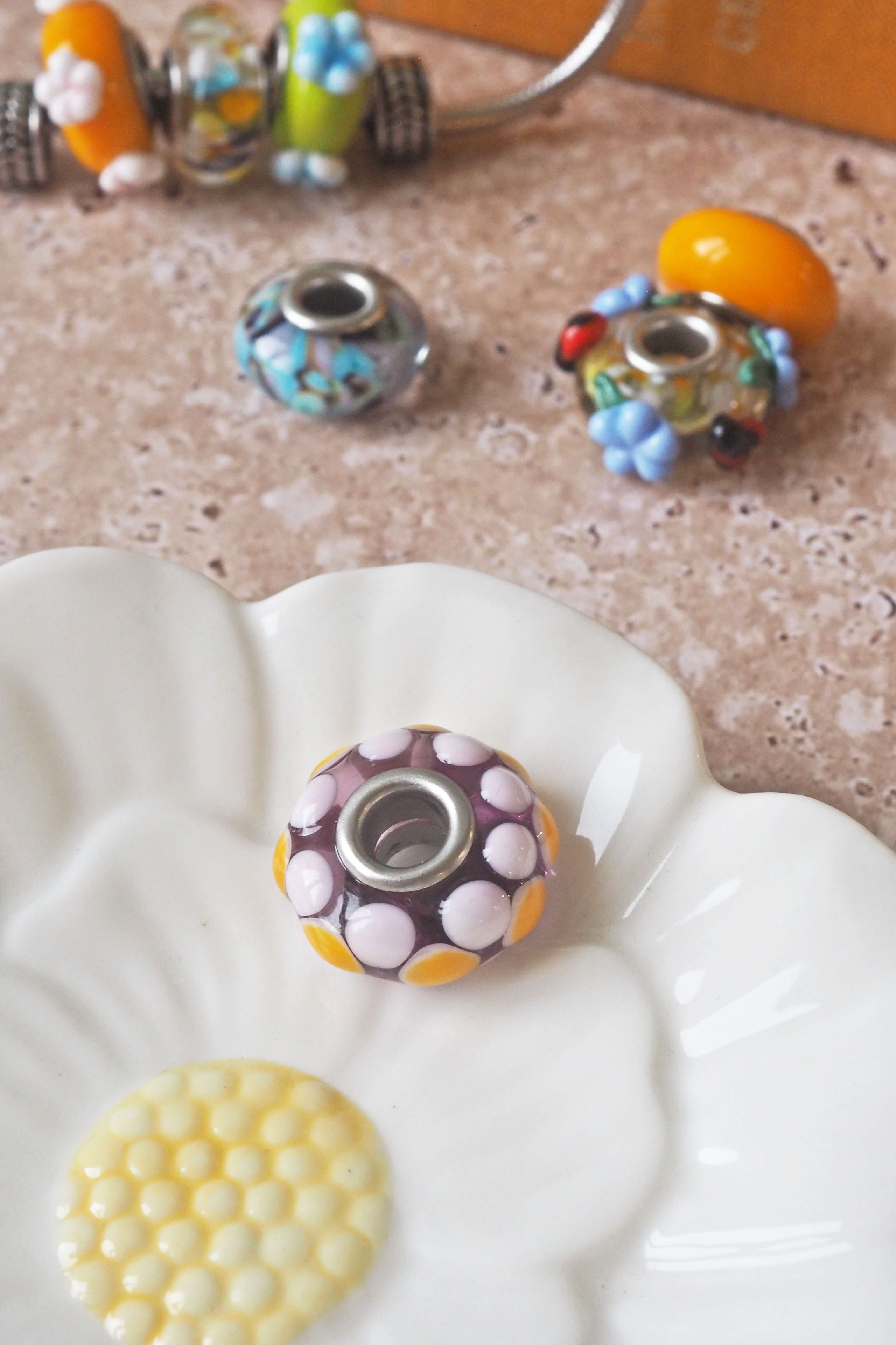 philomène perle unité pandora trollbeads verre filé artisanat bracelet bijou (17)