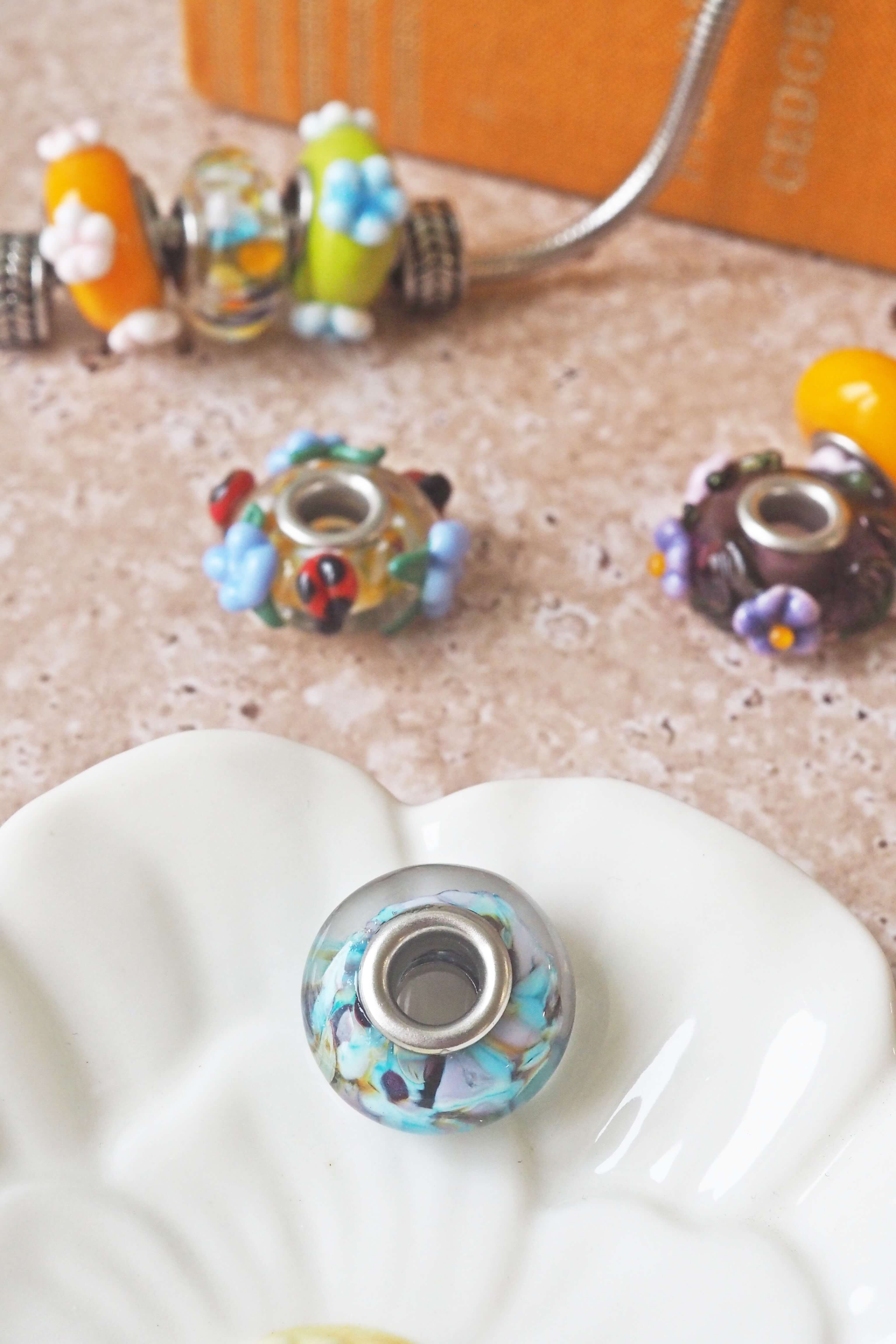 philomène perle unité pandora trollbeads verre filé artisanat bracelet bijou (36)