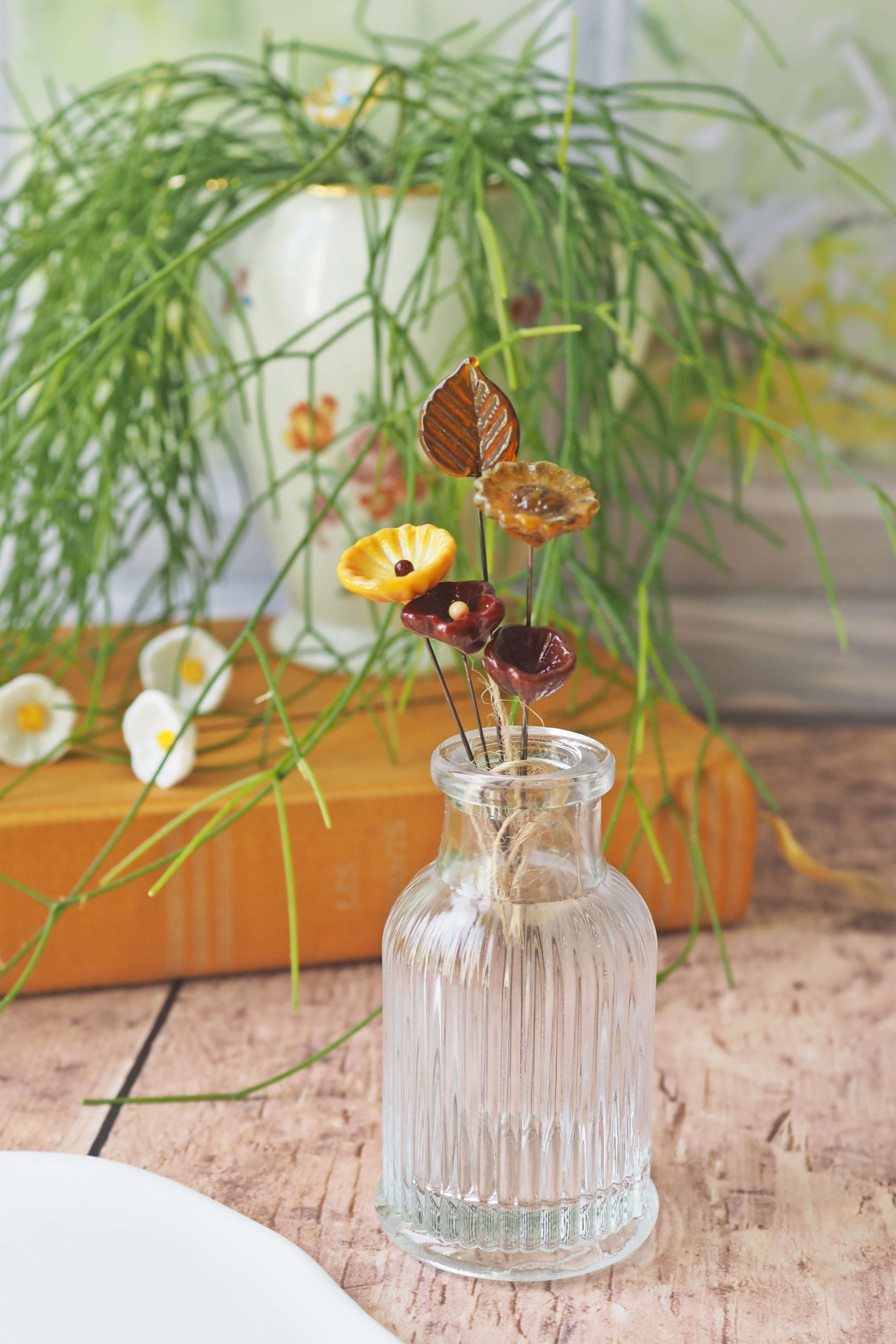 philomène verre bouquet tige plante fleurs végétal cadeau filé fileuse artisanal original jardin fleurs feuilles (13)
