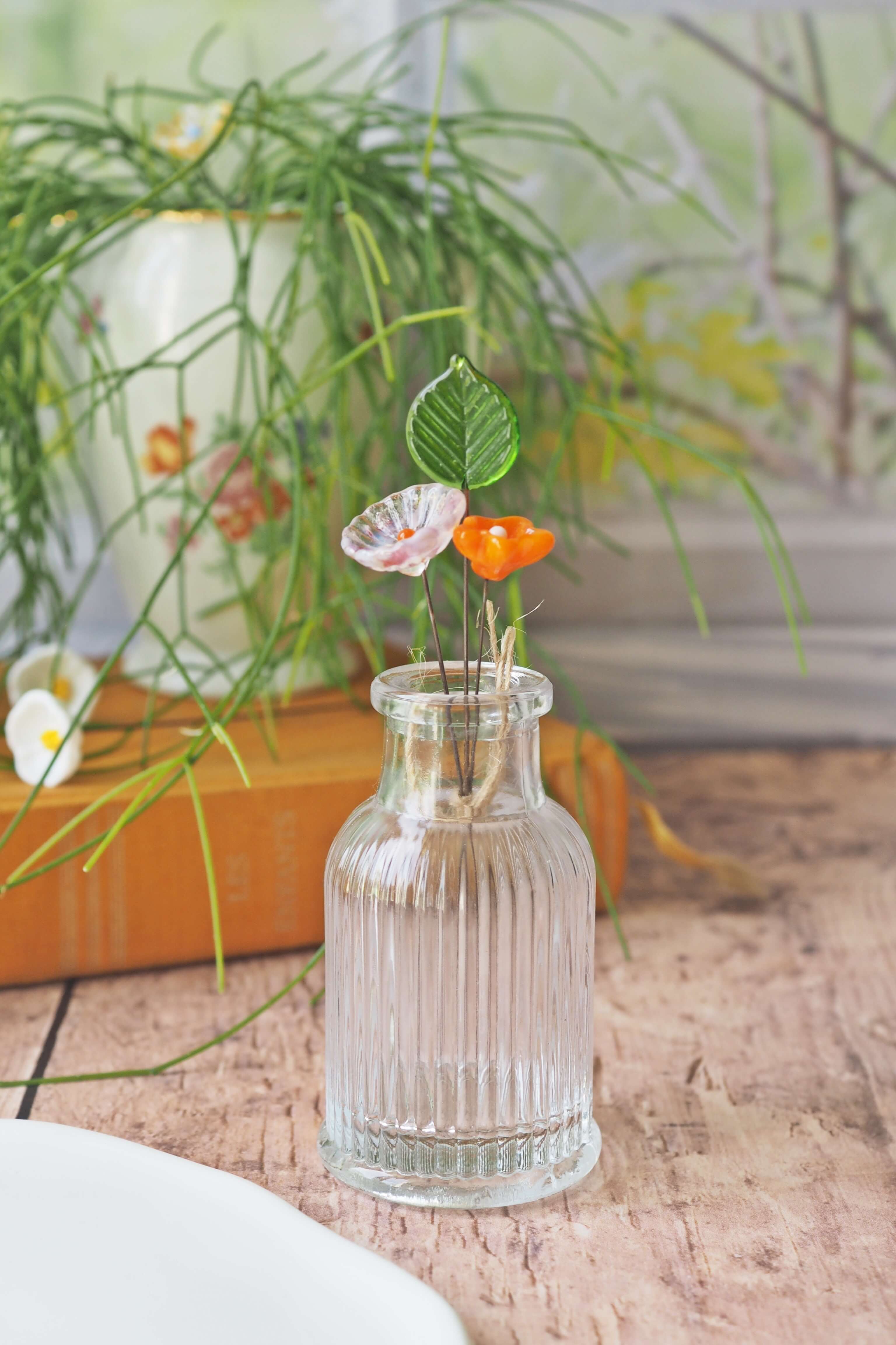 philomène verre bouquet tige plante fleurs végétal cadeau filé fileuse artisanal original jardin fleurs feuilles (34)