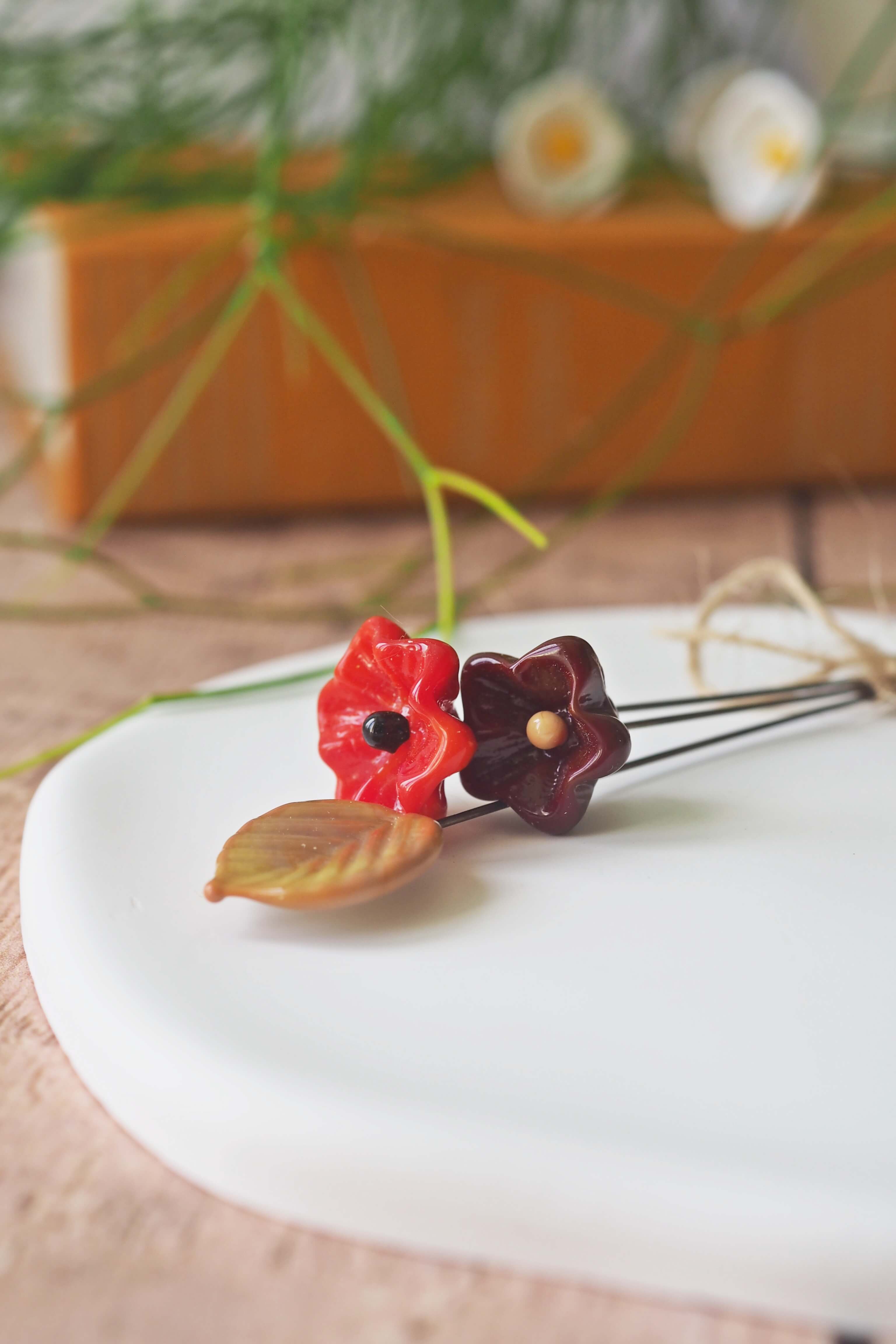 philomène verre bouquet tige plante fleurs végétal cadeau filé fileuse artisanal original jardin fleurs feuilles (40)