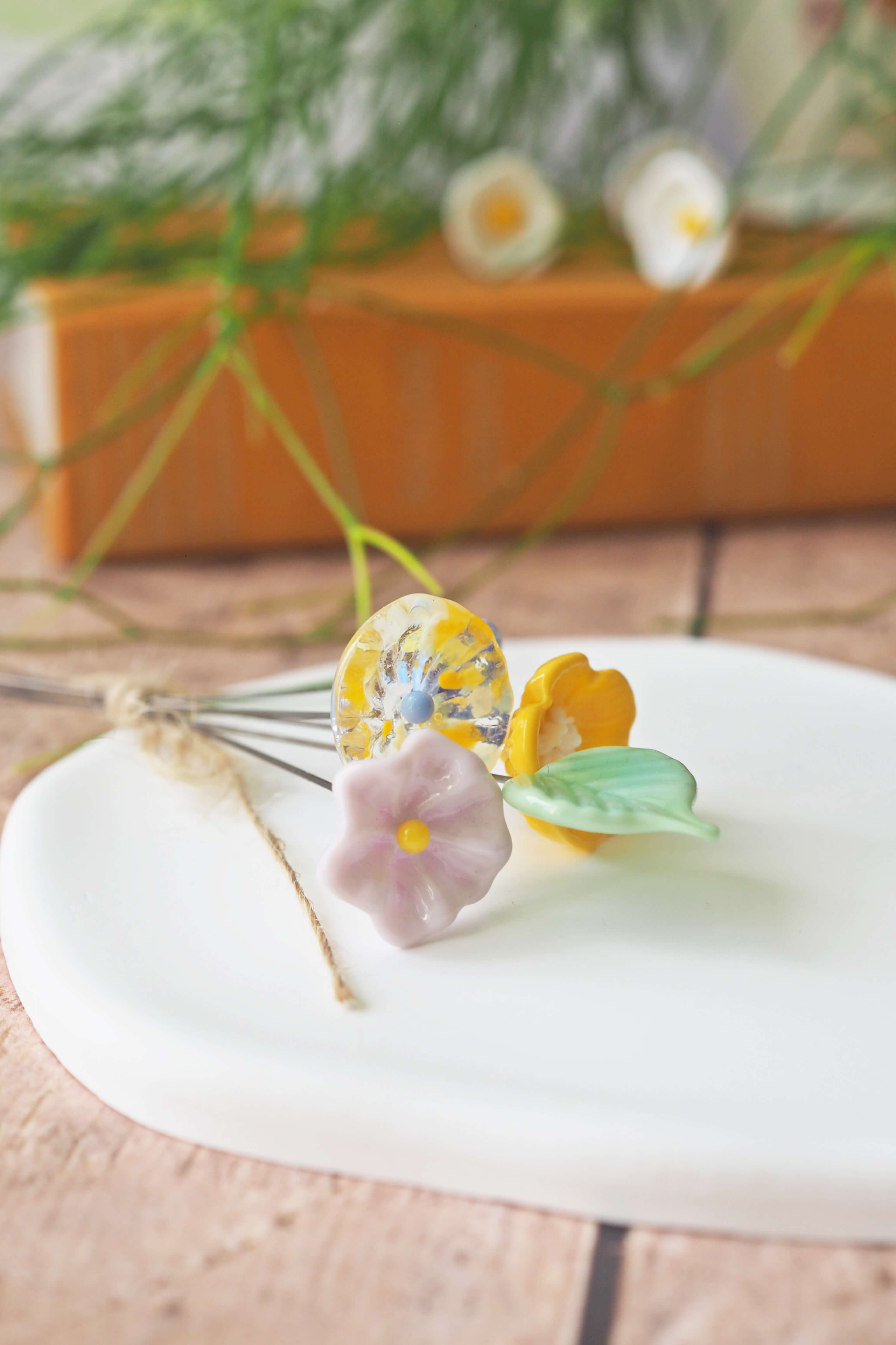 philomène verre bouquet tige plante fleurs végétal cadeau filé fileuse artisanal original jardin fleurs feuilles (48)