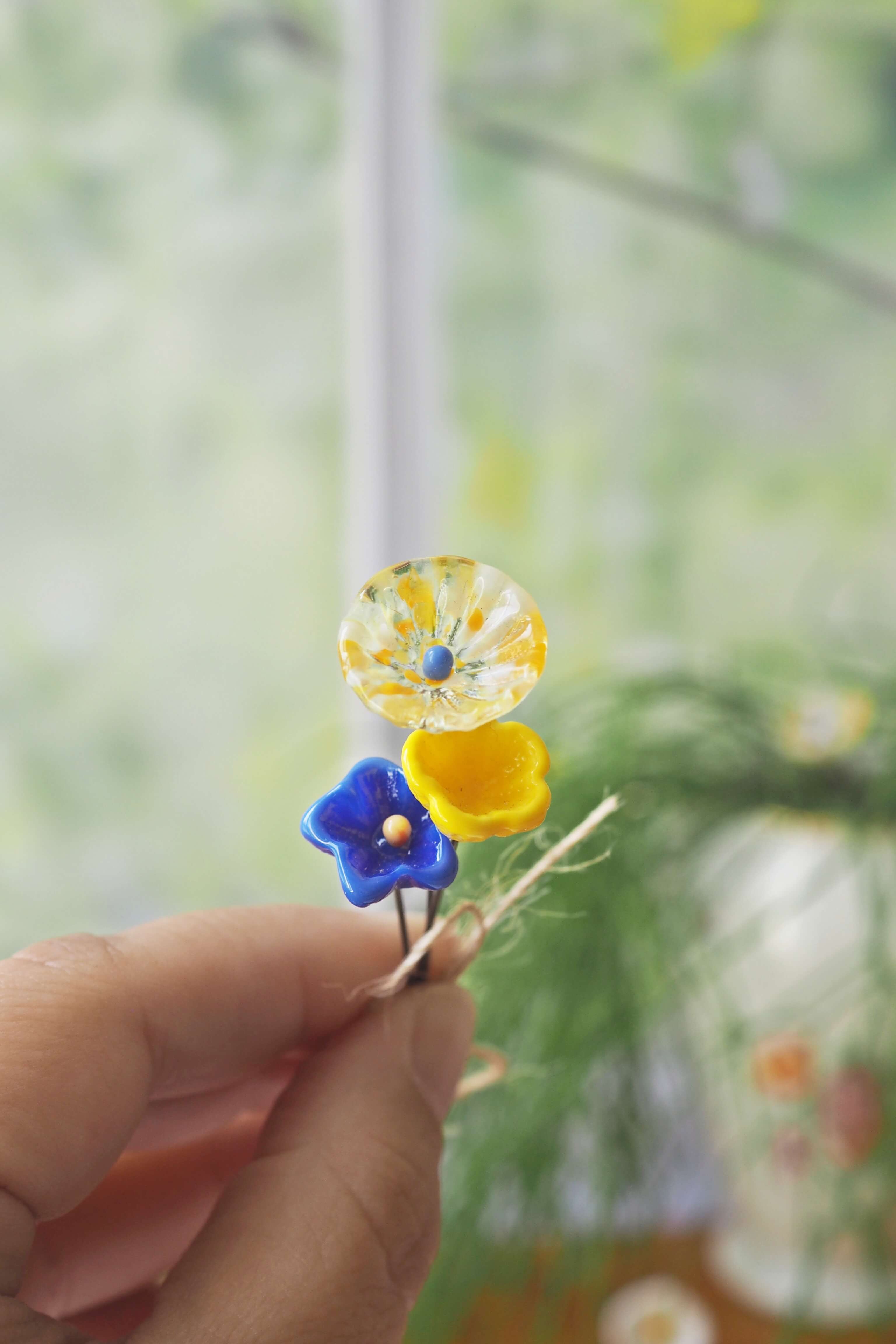 philomène verre bouquet tige plante fleurs végétal cadeau filé fileuse artisanal original jardin fleurs feuilles (57)