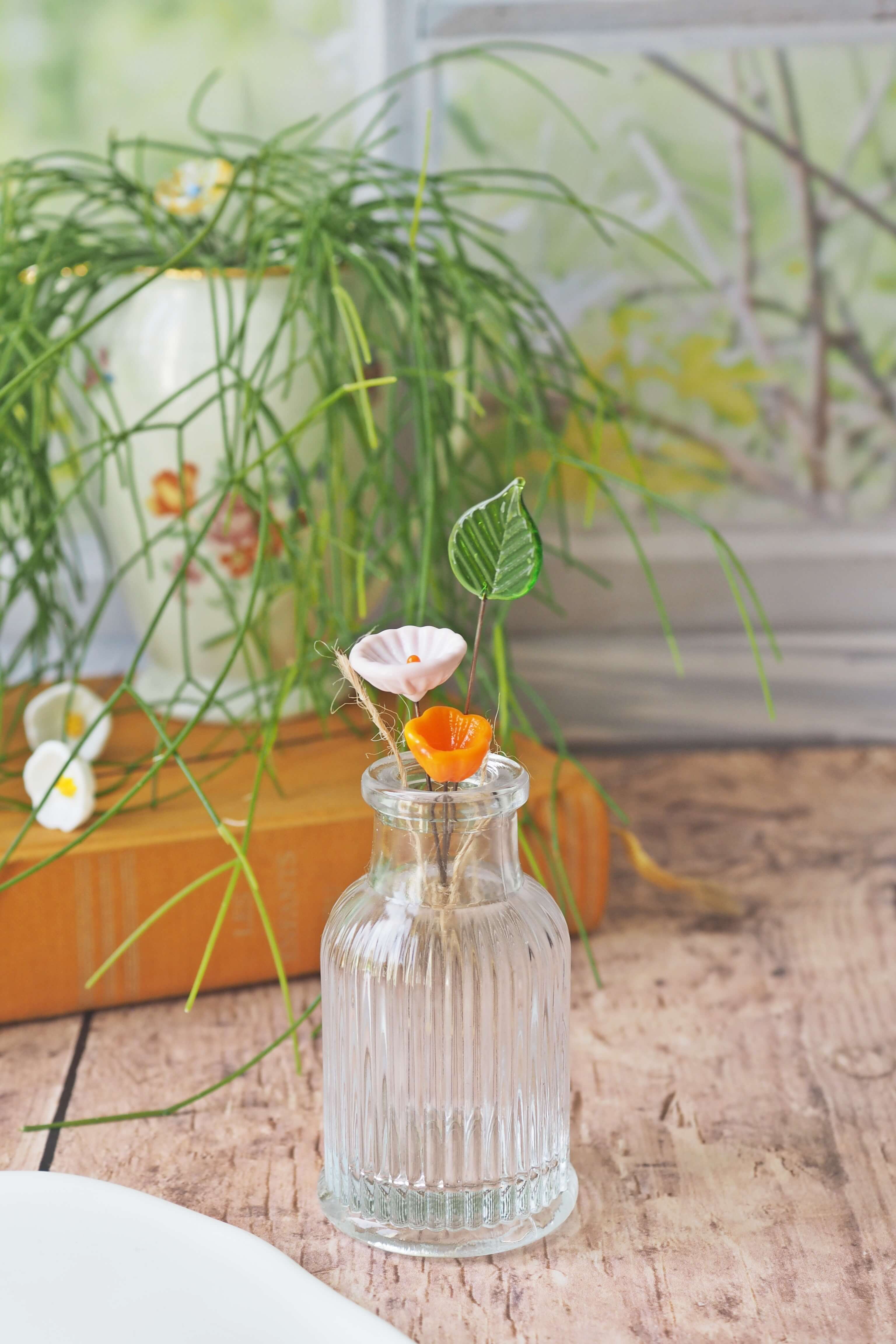 philomène verre bouquet tige plante fleurs végétal cadeau filé fileuse artisanal original jardin fleurs feuilles (62)