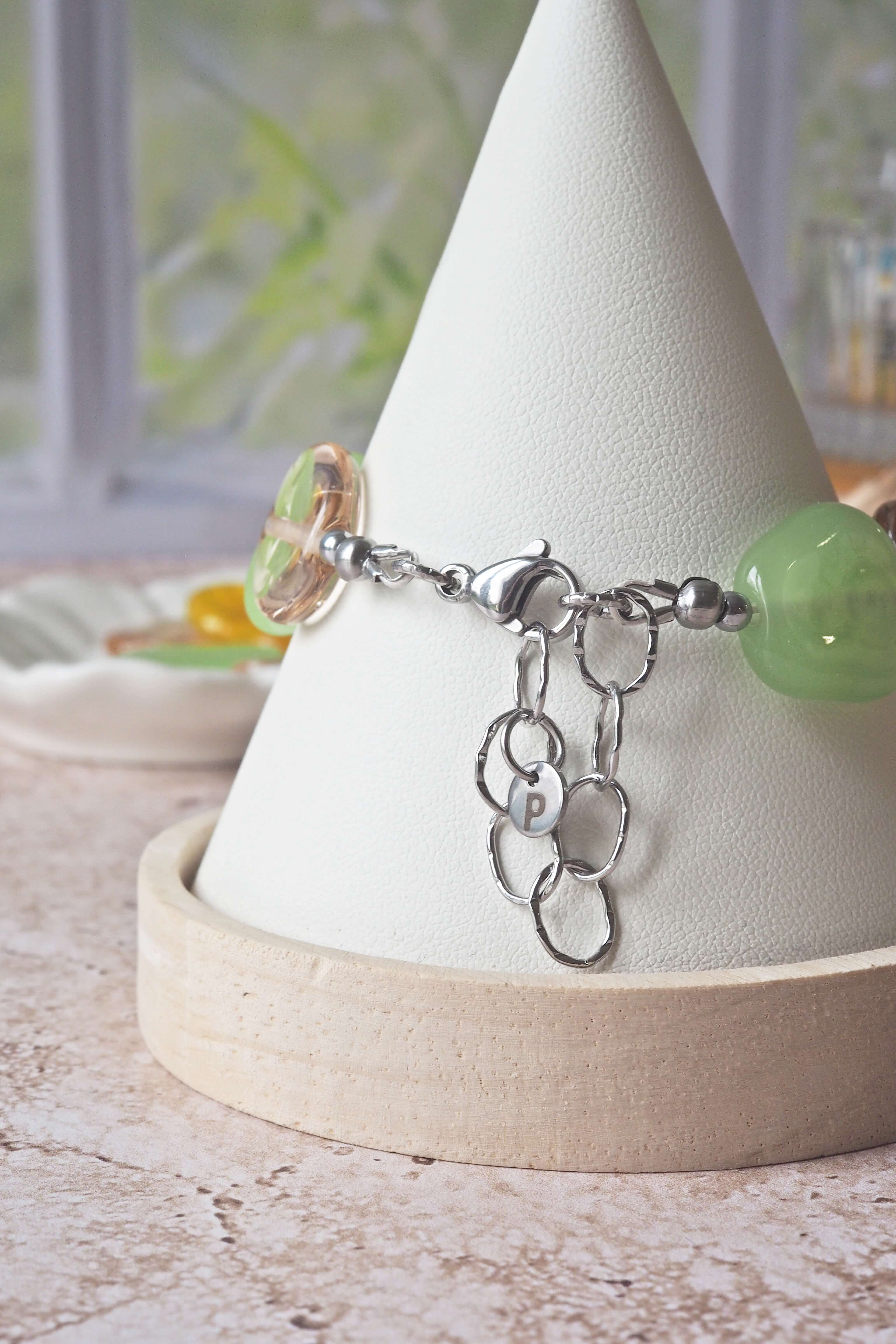 philomène verre galets bijoux verre filé artisanat unique création art bracelet (3)